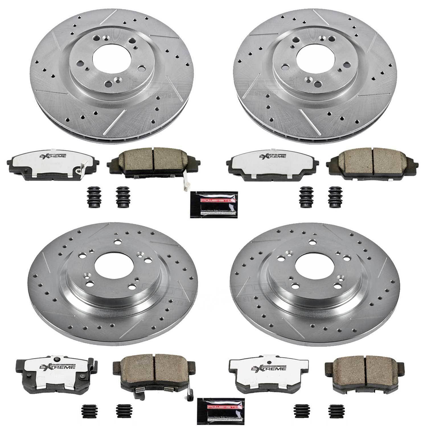 Power Stop 00-09 Honda S2000 Front & Rear Z26 Street Warrior Brake Kit (1x psbK2310-26, 1x psbK2276-26) thumbnail 4