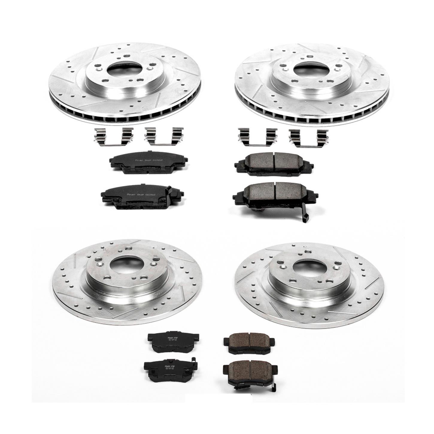 Power Stop K2276 Front Z23 Evolution Brake Kit with Drilled//Slotted Rotors and Ceramic Brake Pads