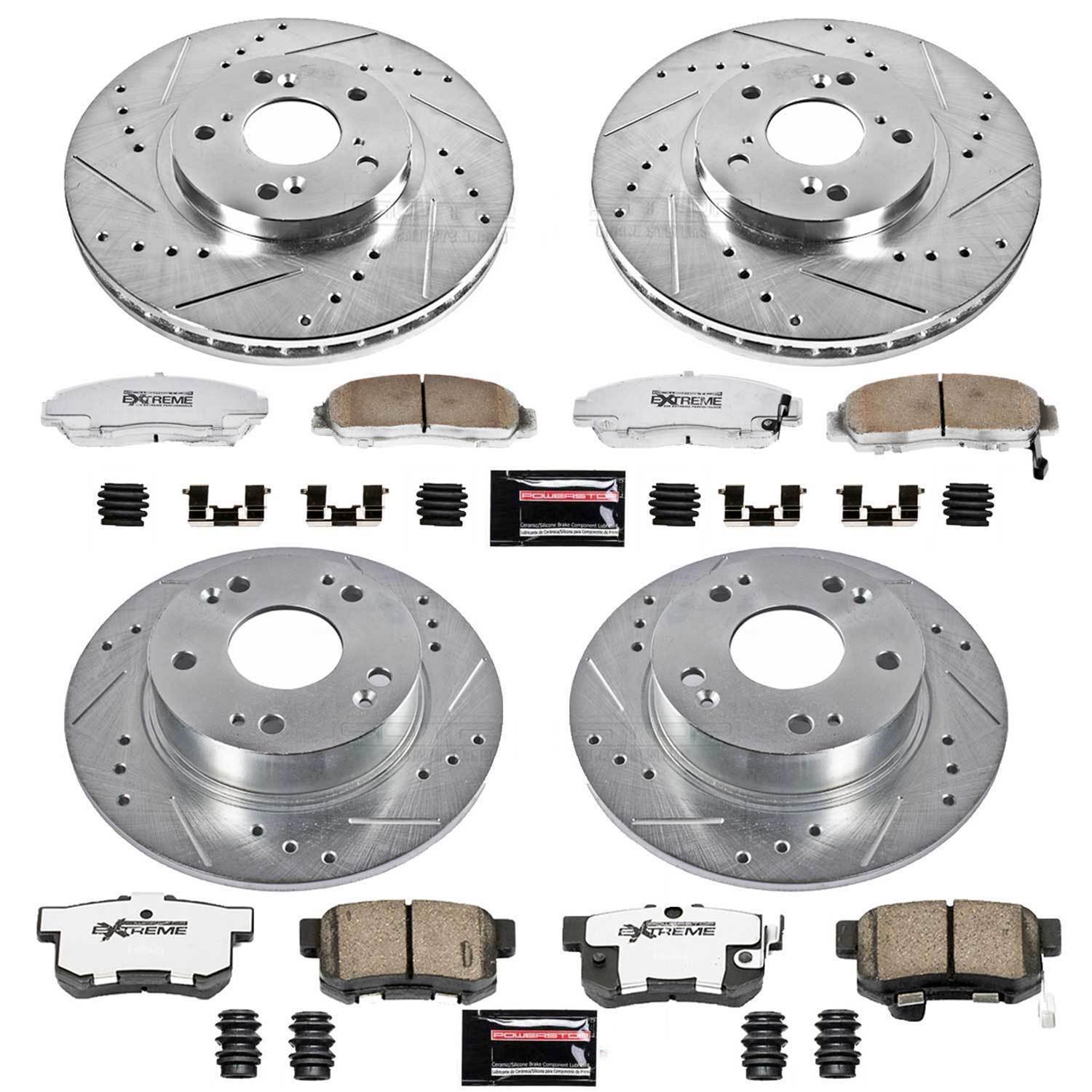 Power Stop 04-08 Acura TSX Front & Rear Z26 Street Warrior Brake Kit (1x psbK2292-26, 1x psbK2391-26) thumbnail 3
