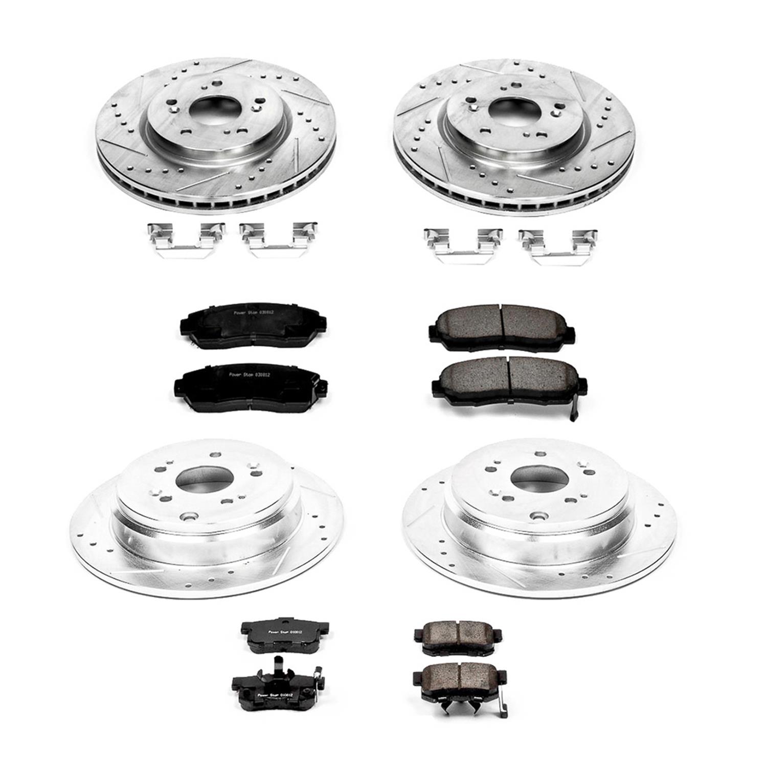 Power Stop 10-12 Acura RDX Front & Rear Z23 Evolution Sport Brake Kit (1x psbK228, 1x psbK206) thumbnail 2