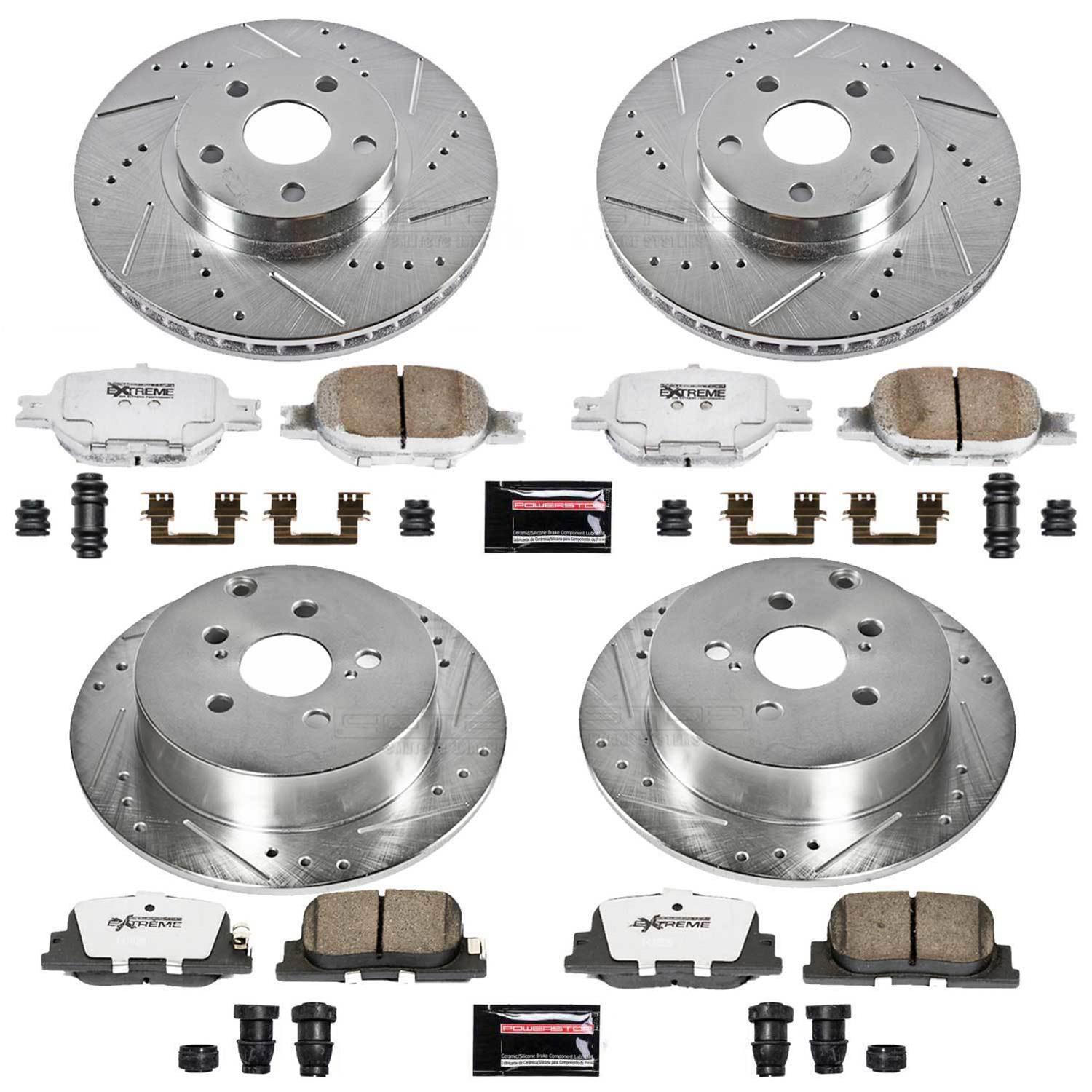 Power Stop 05-10 Scion tC Front & Rear Z26 Street Warrior Brake Kit (1x psbK2319-26, 1x psbK2313-26) thumbnail 4