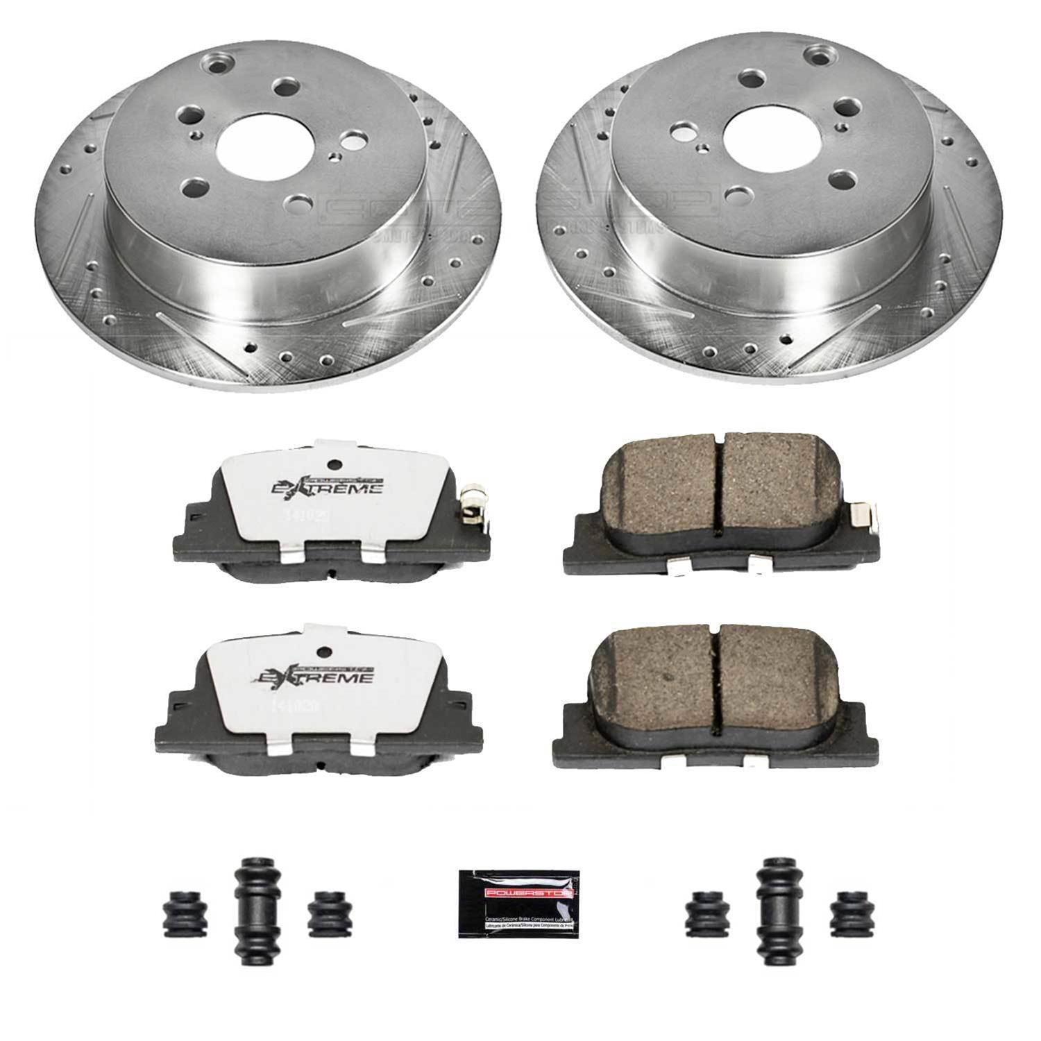 Power Stop 03-06 Pontiac Vibe Front & Rear Z26 Street Warrior Brake Kit w/Calipers (1x psbKC2316-26, 1x psbKC2318-26) thumbnail 7