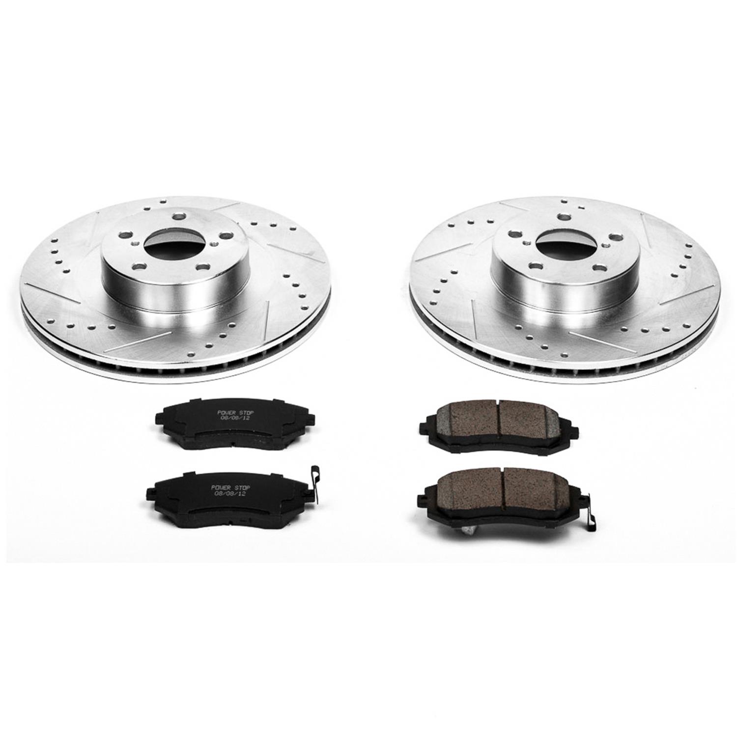 Power Stop 03-06 Subaru Baja Front & Rear Z23 Evolution Sport Brake Kit w/Calipers (1x psbS2682B, 1x psbS2582, 1x psbK3124, 1x psbK2373) thumbnail 6