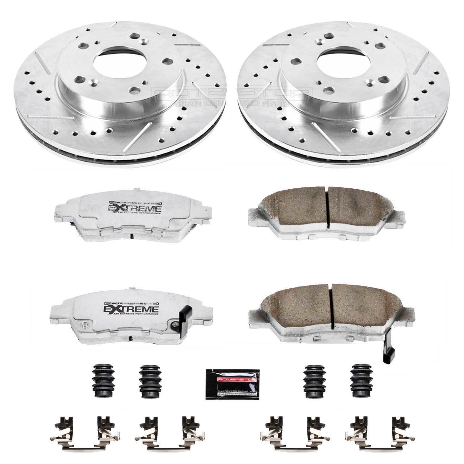 Power Stop 02-06 Acura RSX Front & Rear Z26 Street Warrior Brake Kit (1x psbK2270-26, 1x psbK2386-26) thumbnail 8