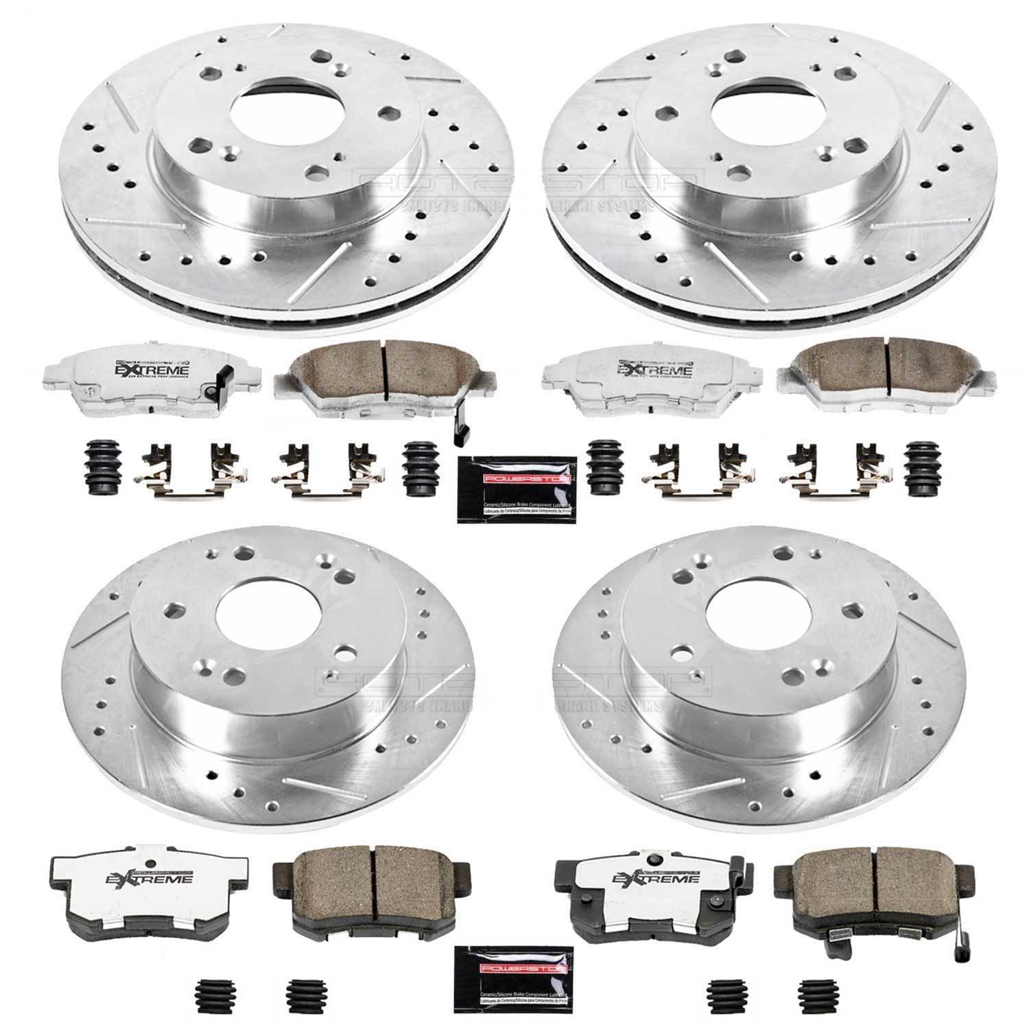 Power Stop 02-06 Acura RSX Front & Rear Z26 Street Warrior Brake Kit (1x psbK2270-26, 1x psbK2386-26) thumbnail 4