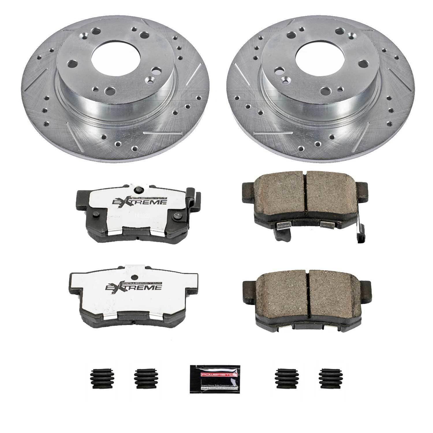 Power Stop 03-07 Honda Accord Front & Rear Z26 Street Warrior Brake Kit (1x psbK2558-26, 1x psbK2391-26) thumbnail 9