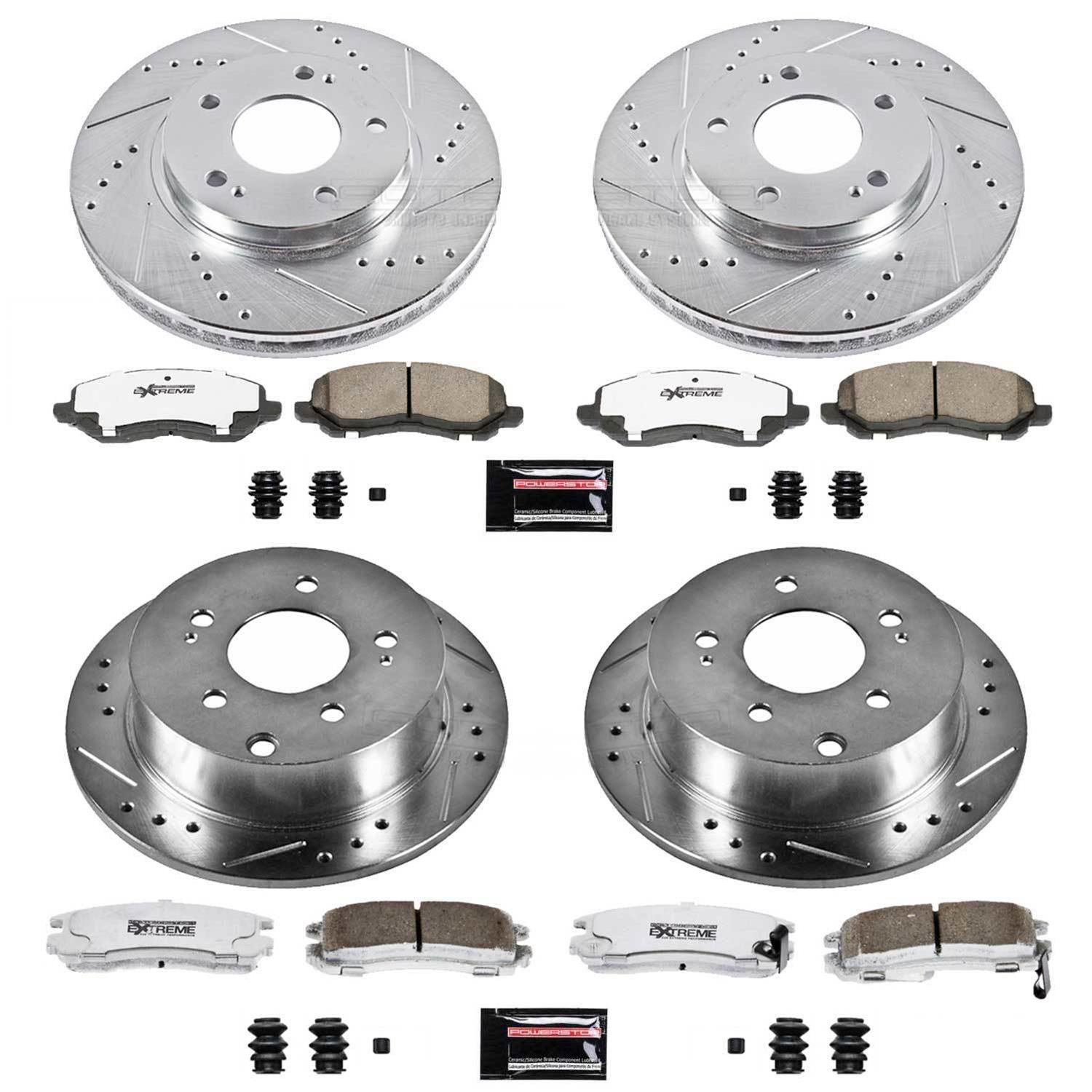 Power Stop 04-12 Mitsubishi Galant Front & Rear Z26 Street Warrior Brake Kit (1x psbK1678-26, 1x psbK155-26) thumbnail 4