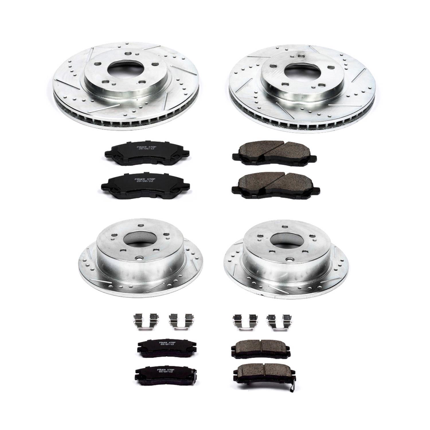 Power Stop 04-12 Mitsubishi Galant Front & Rear Z23 Evolution Sport Brake Kit (1x psbK1678, 1x psbK155) thumbnail 3