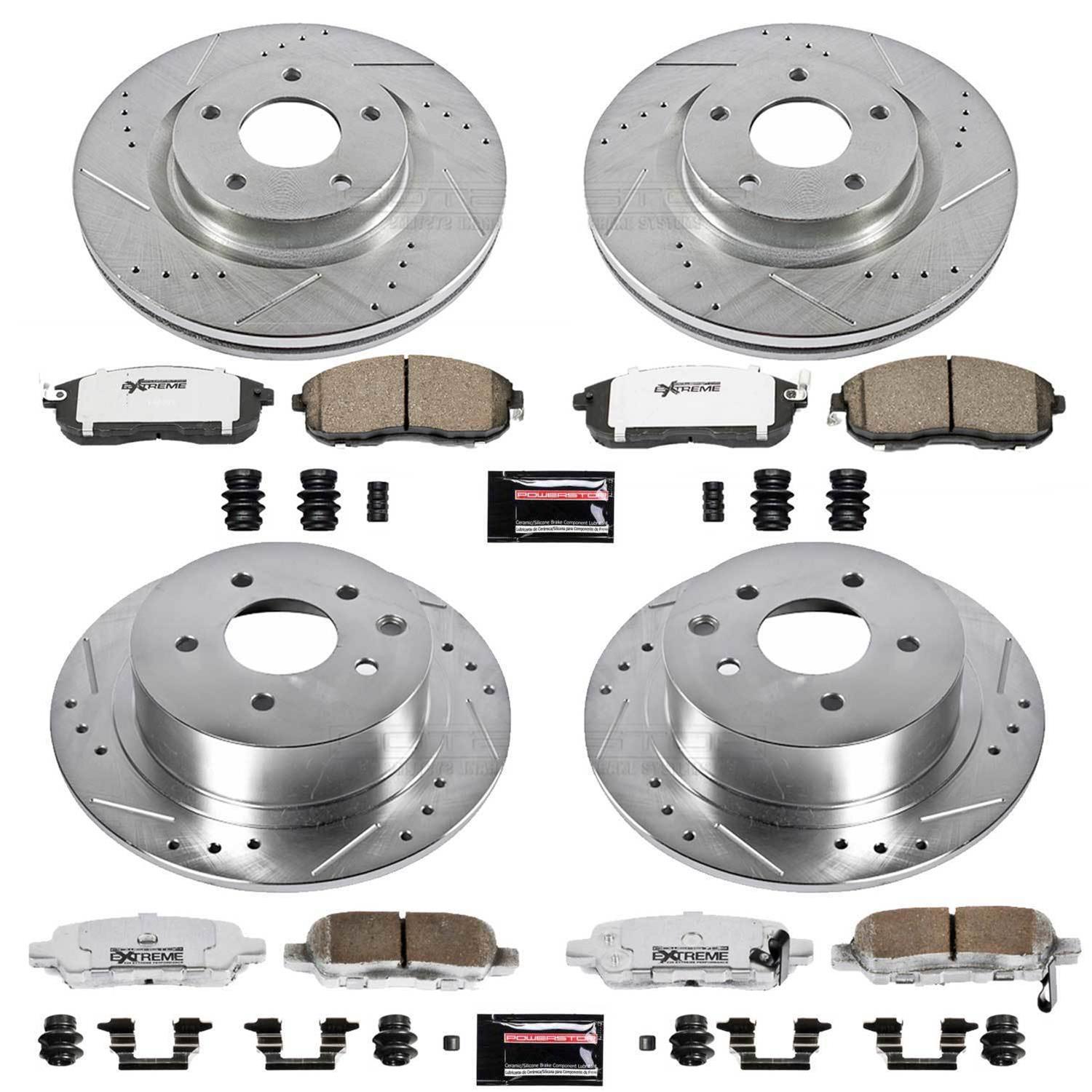 Power Stop 10-13 Nissan Altima Front & Rear Z26 Street Warrior Brake Kit (1x psbK241-26, 1x psbK098-26) thumbnail 3