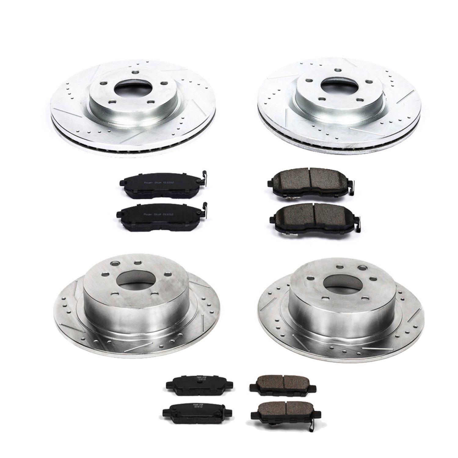 Power Stop 10-13 Nissan Altima Front & Rear Z23 Evolution Sport Brake Kit (1x psbK098, 1x psbK241) thumbnail 3