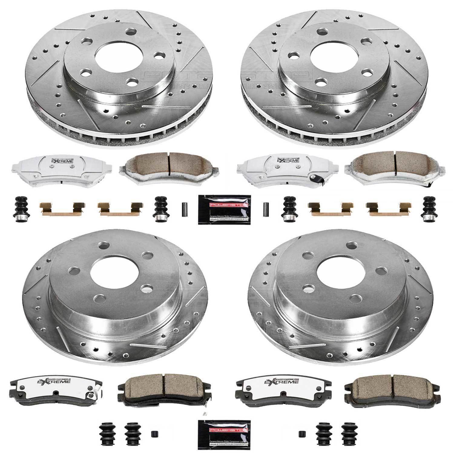 Power Stop 04-05 Buick Century Front & Rear Z26 Street Warrior Brake Kit (1x psbK1558-26, 1x psbK2553-26) thumbnail 4
