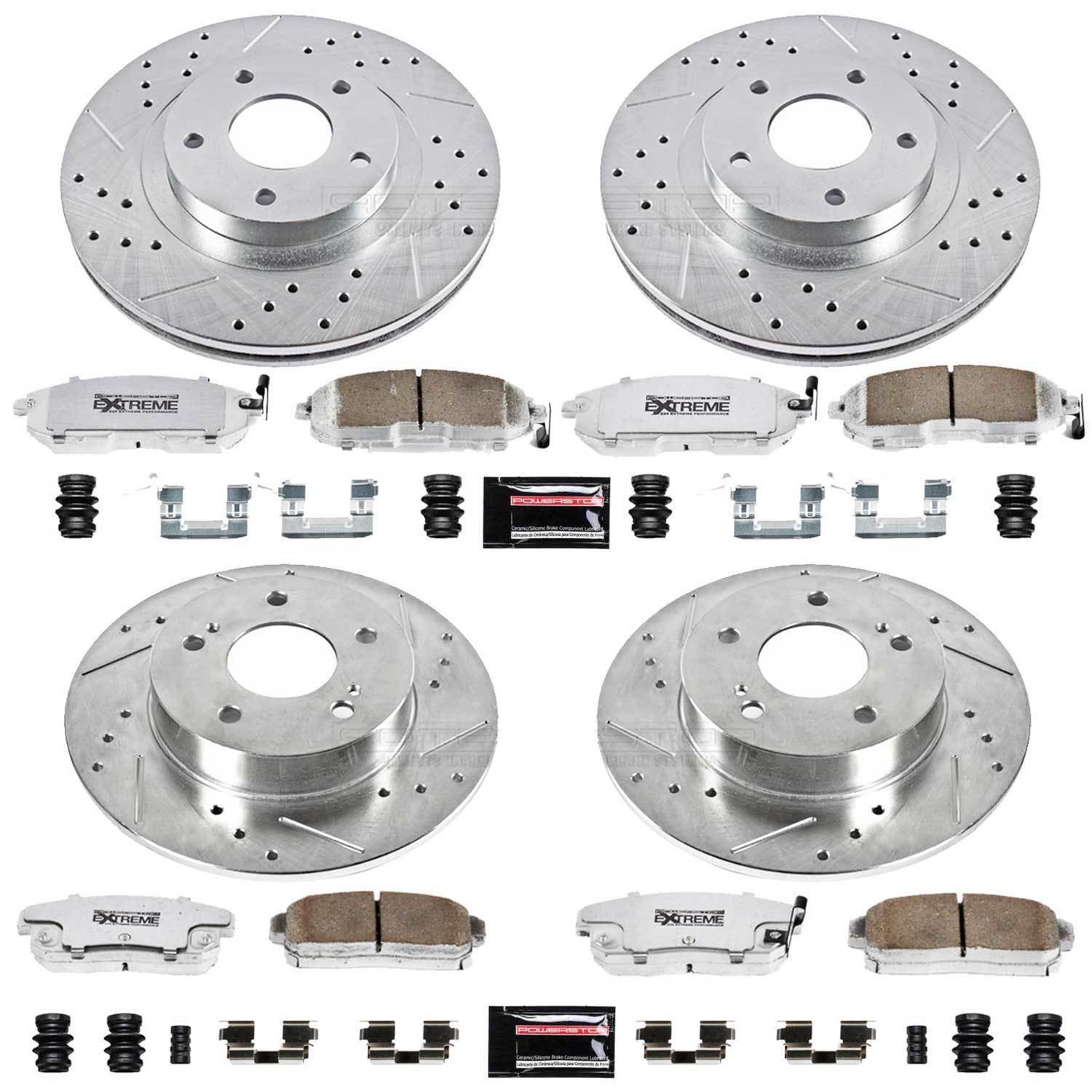 Power Stop 02-04 Infiniti I35 Front & Rear Z26 Street Warrior Brake Kit (1x psbK2282-26, 1x psbK1169-26) thumbnail 3