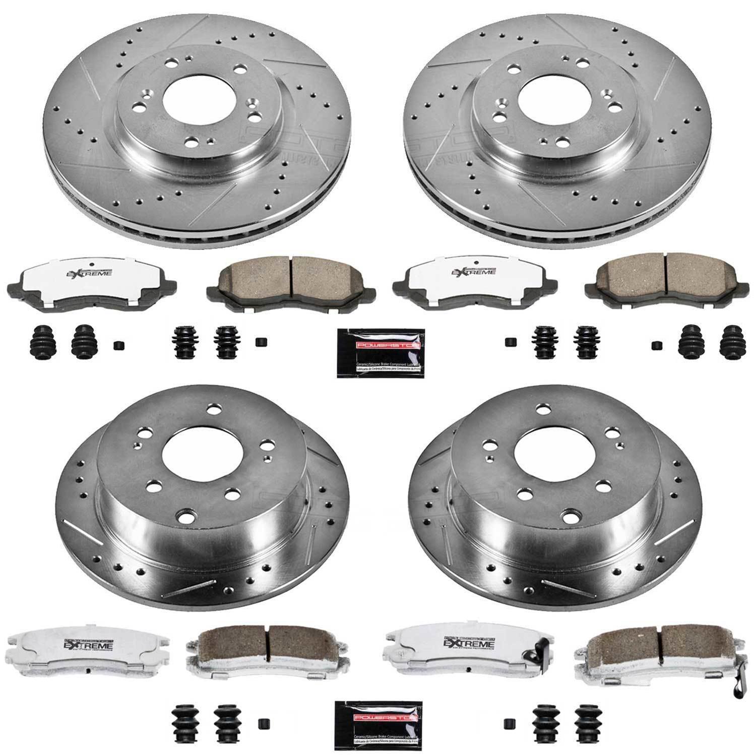 Power Stop 06-12 Mitsubishi Eclipse Front & Rear Z26 Street Warrior Brake Kit (1x psbK094-26, 1x psbK155-26) thumbnail 4