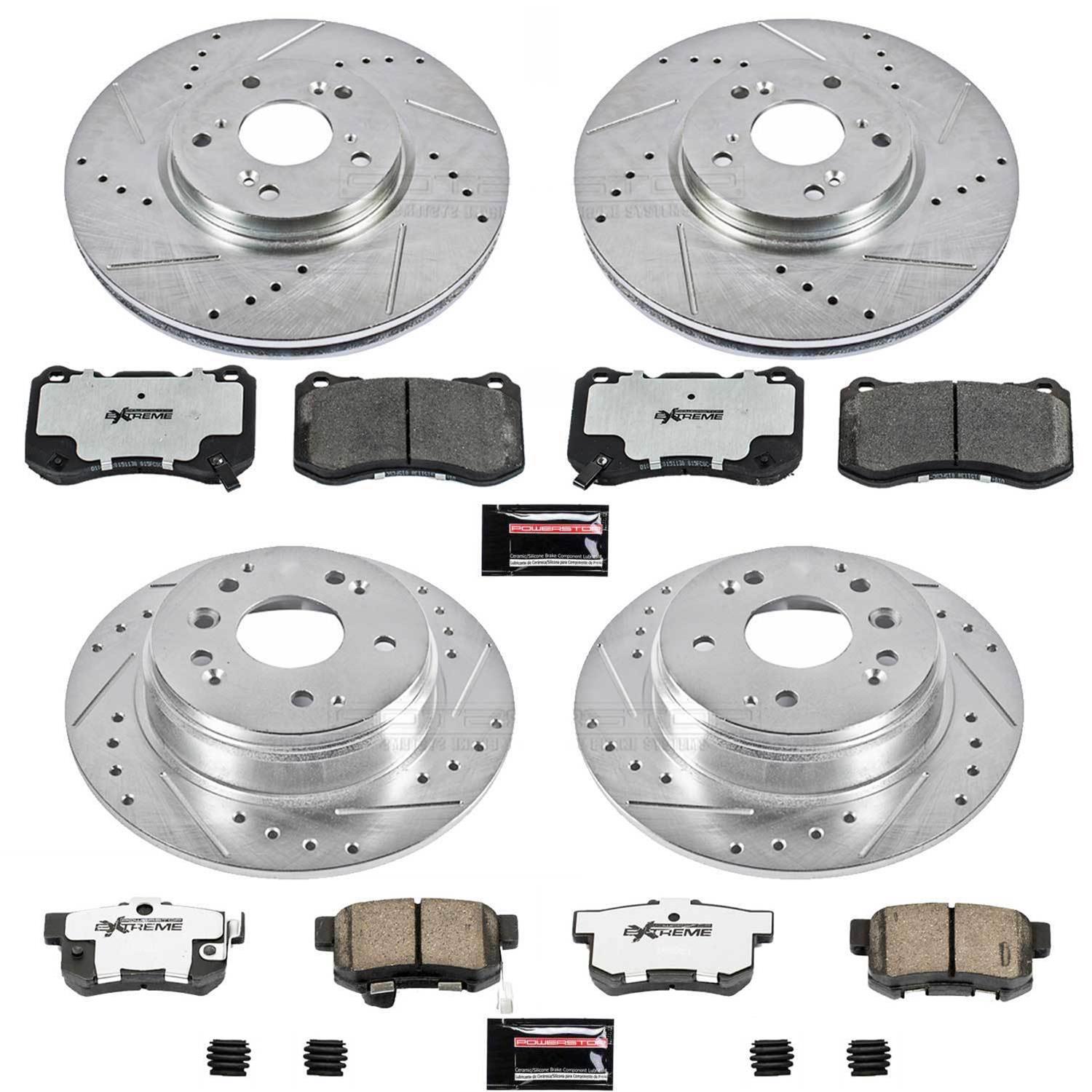 Power Stop 04-08 Acura TL Front & Rear Z26 Street Warrior Brake Kit (1x psbK5399-26, 1x psbK3029-26) thumbnail 4