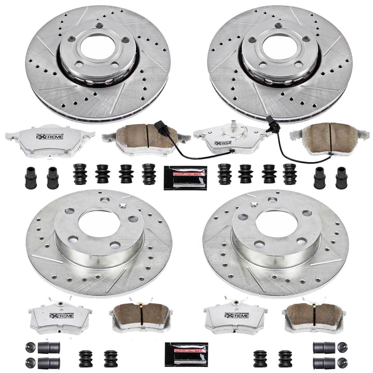 Power Stop 02-04 Audi A4 Front & Rear Z26 Street Warrior Brake Kit (1x psbK3129-26, 1x psbK528-26) thumbnail 4