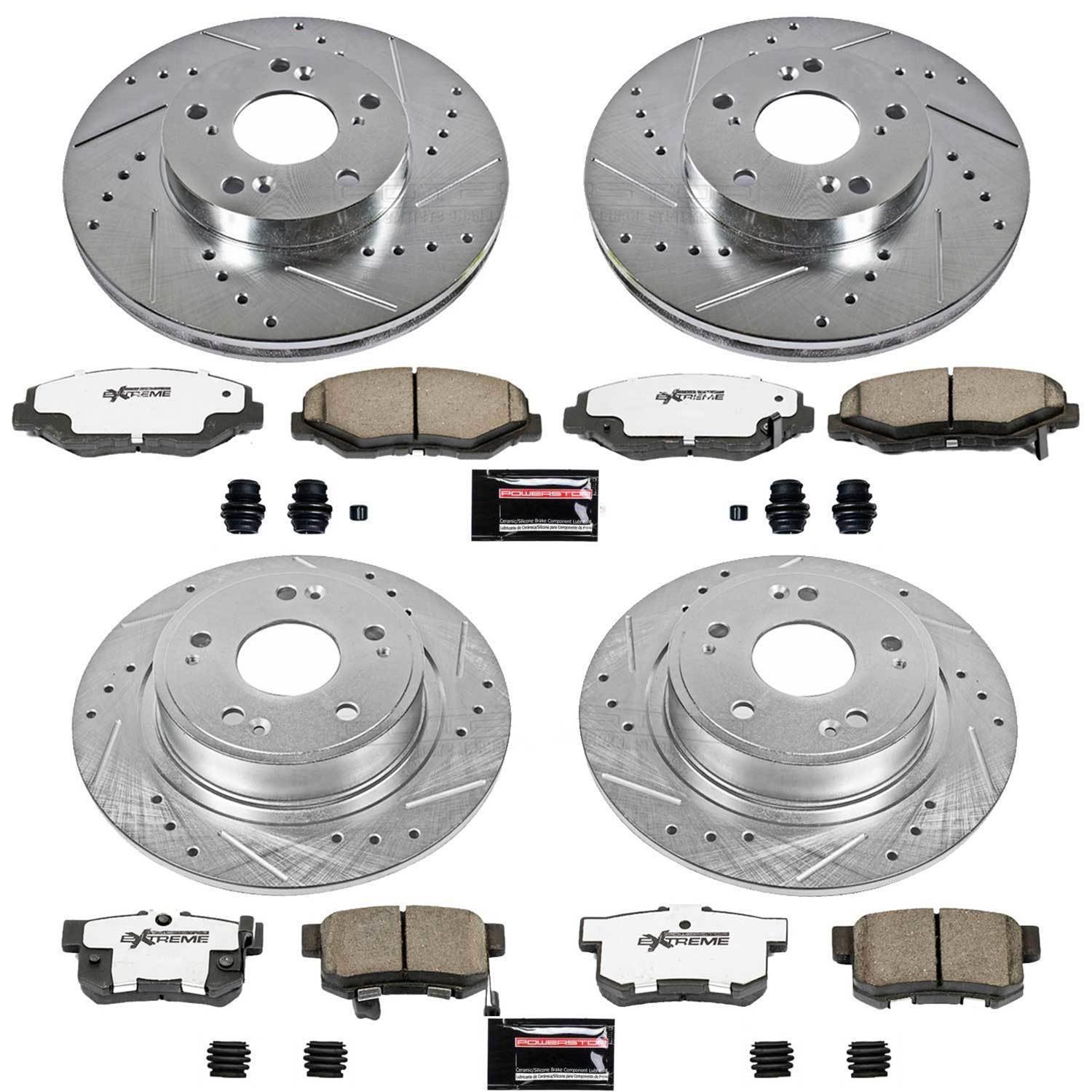 Power Stop 2005 Honda Accord Front & Rear Z26 Street Warrior Brake Kit (1x psbK3128-26, 1x psbK1043-26) thumbnail 4