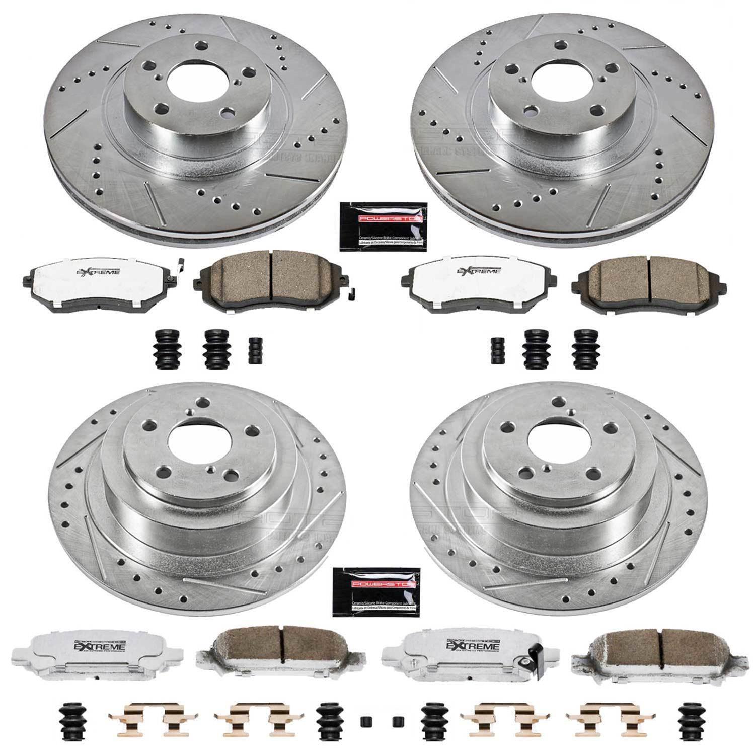 Power Stop 04-06 Subaru Baja Front & Rear Z26 Street Warrior Brake Kit (1x psbK3124-26, 1x psbK3038-26) thumbnail 3