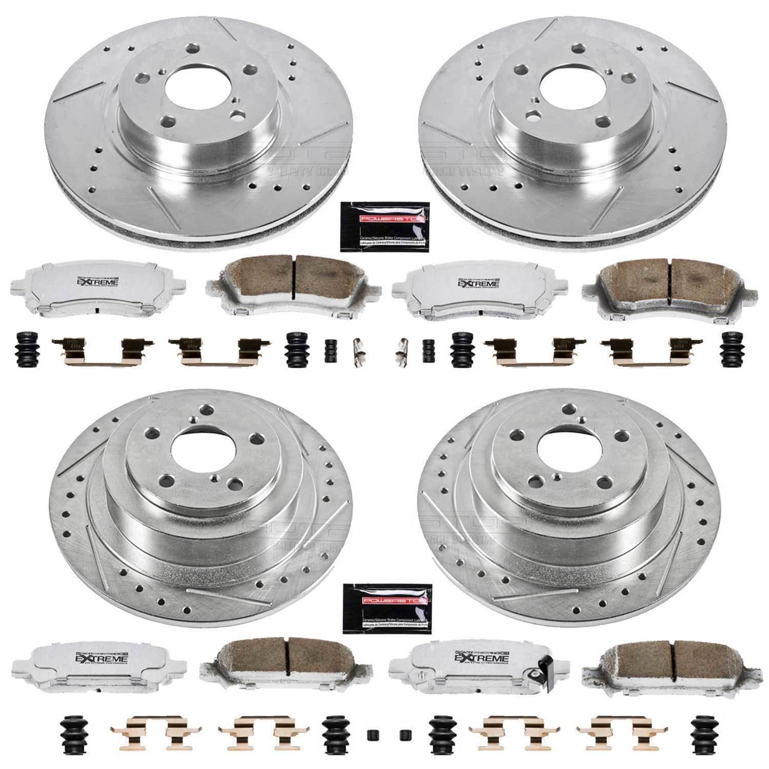 Power Stop 02-04 Subaru Legacy Front & Rear Z26 Street Warrior Brake Kit (1x psbK3124-26, 1x psbK1124-26) thumbnail 4