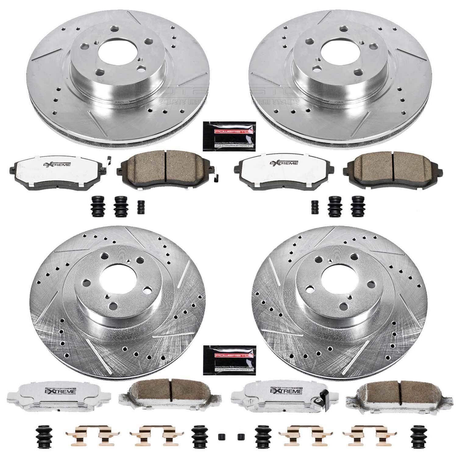 Power Stop 03-06 Subaru Baja Front & Rear Z26 Street Warrior Brake Kit (1x psbK3124-26, 1x psbK2373-26) thumbnail 2