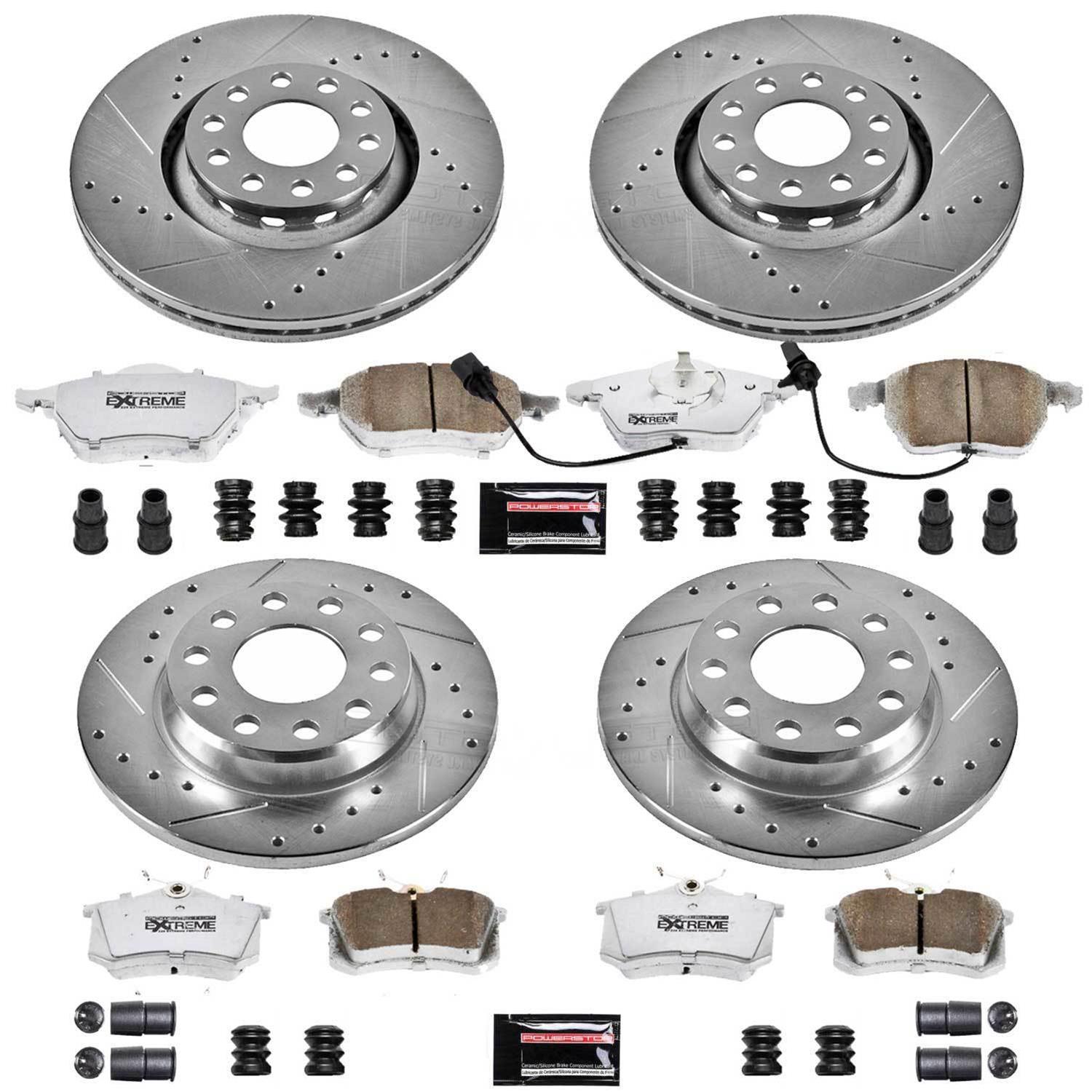Power Stop 02-05 Audi A4 Front & Rear Z26 Street Warrior Brake Kit (1x psbK3109-26, 1x psbK636-26) thumbnail 4