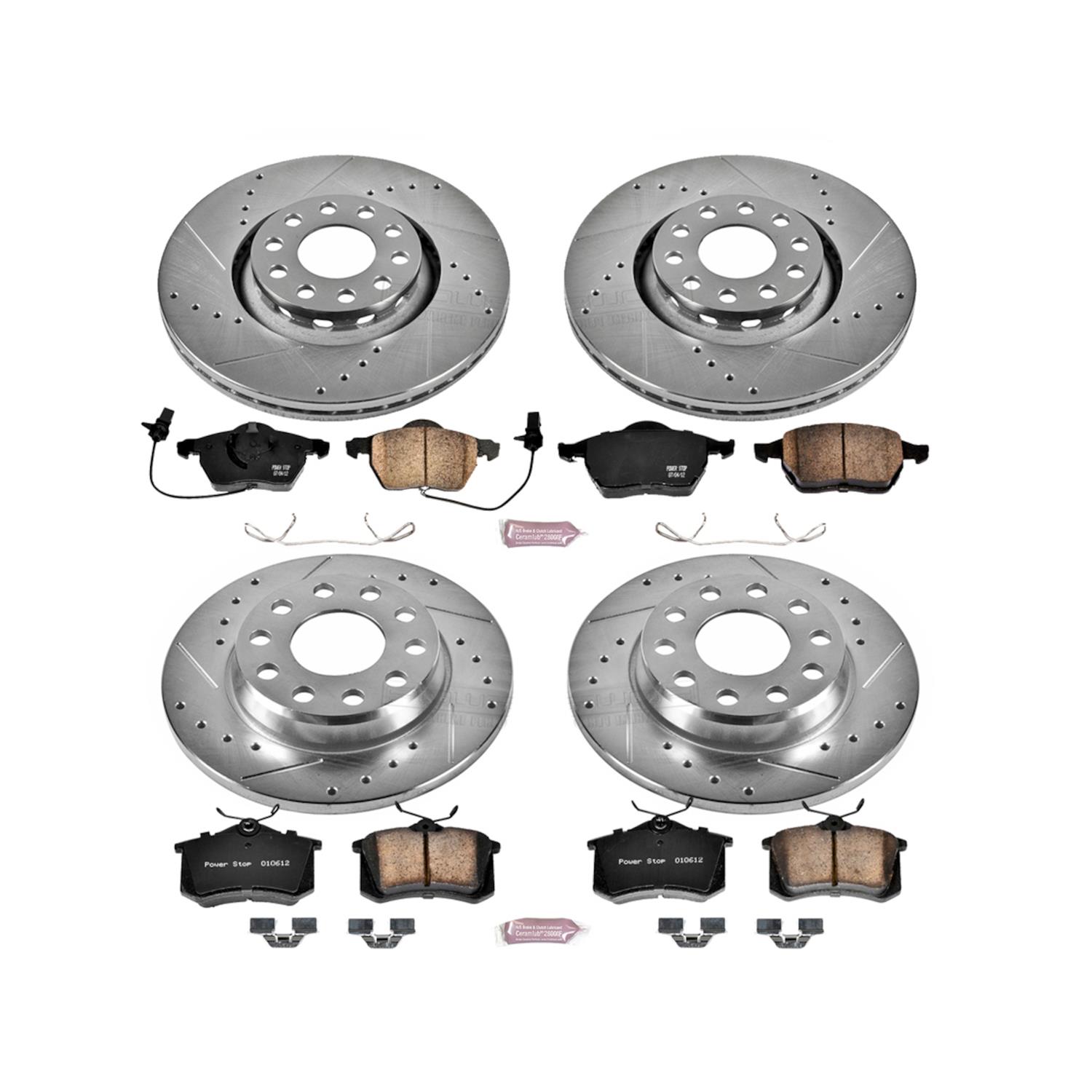 Power Stop 02-05 Audi A4 Front & Rear Z23 Evolution Sport Brake Kit (1x psbK3109, 1x psbK636) thumbnail 3