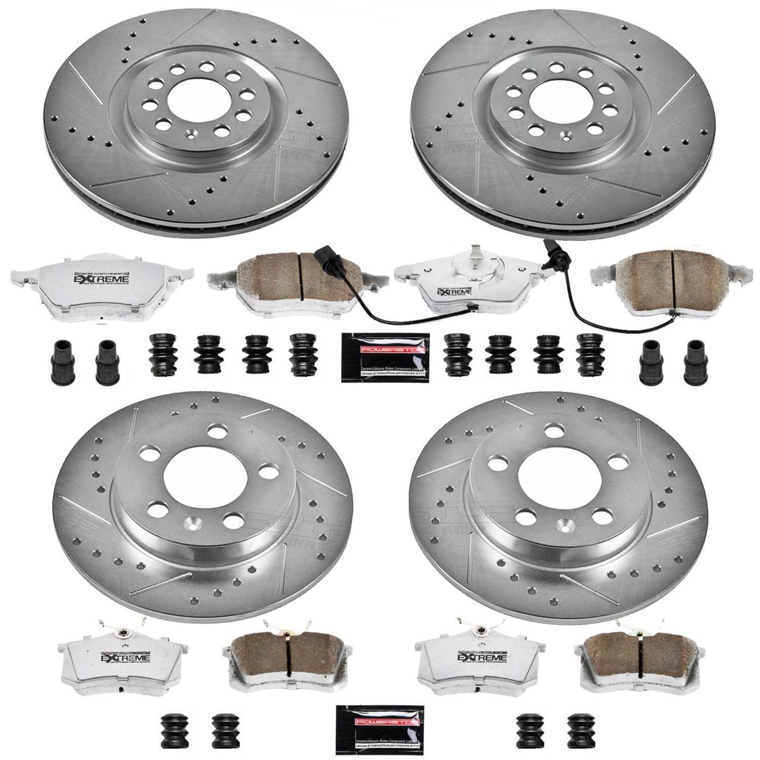Power Stop 00-06 Audi TT Quattro Front & Rear Z26 Street Warrior Brake Kit (1x psbK3093-26, 1x psbK914-26) thumbnail 4