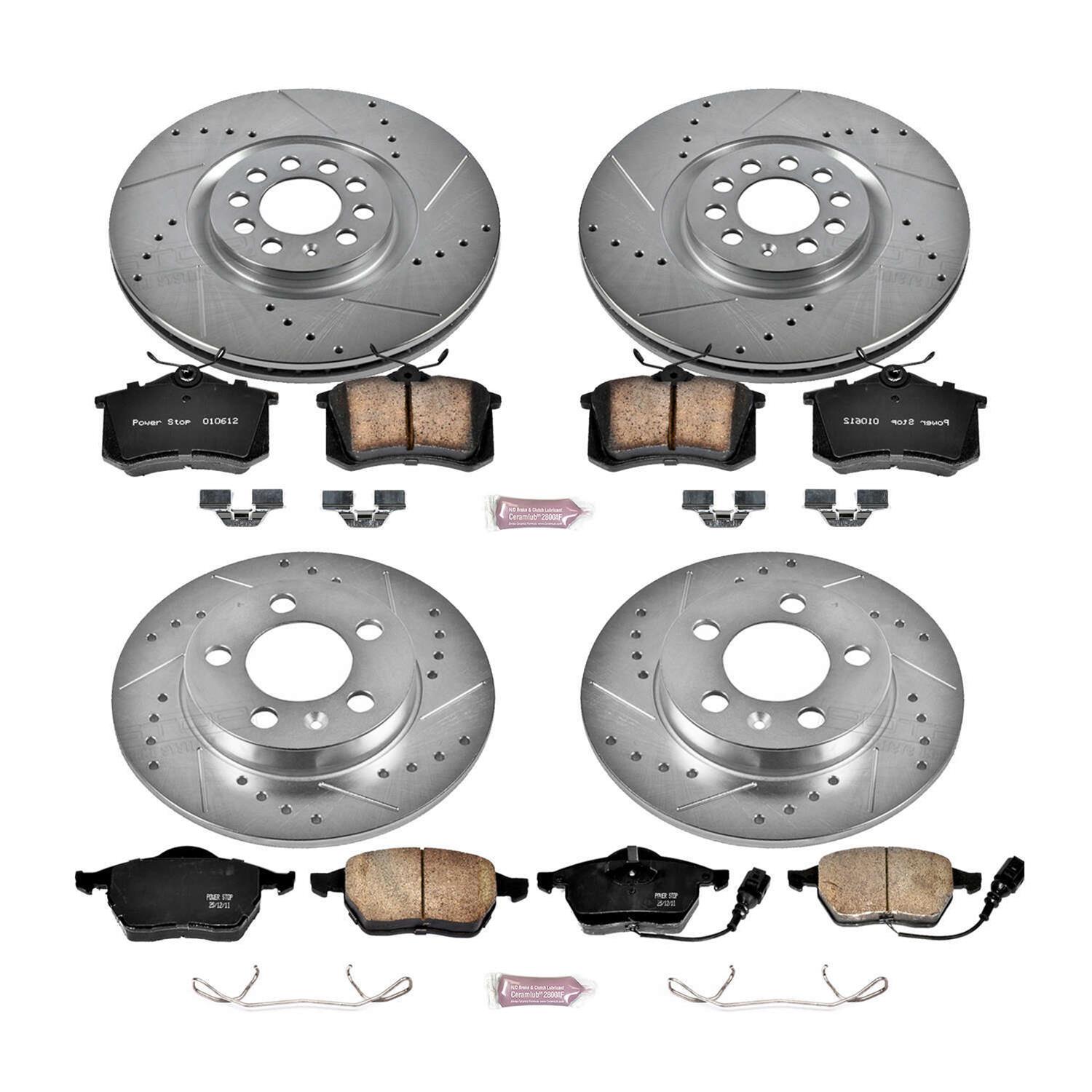 Power Stop 00-06 Audi TT Quattro Front & Rear Z23 Evolution Sport Brake Kit (1x psbK3093, 1x psbK914) thumbnail 2
