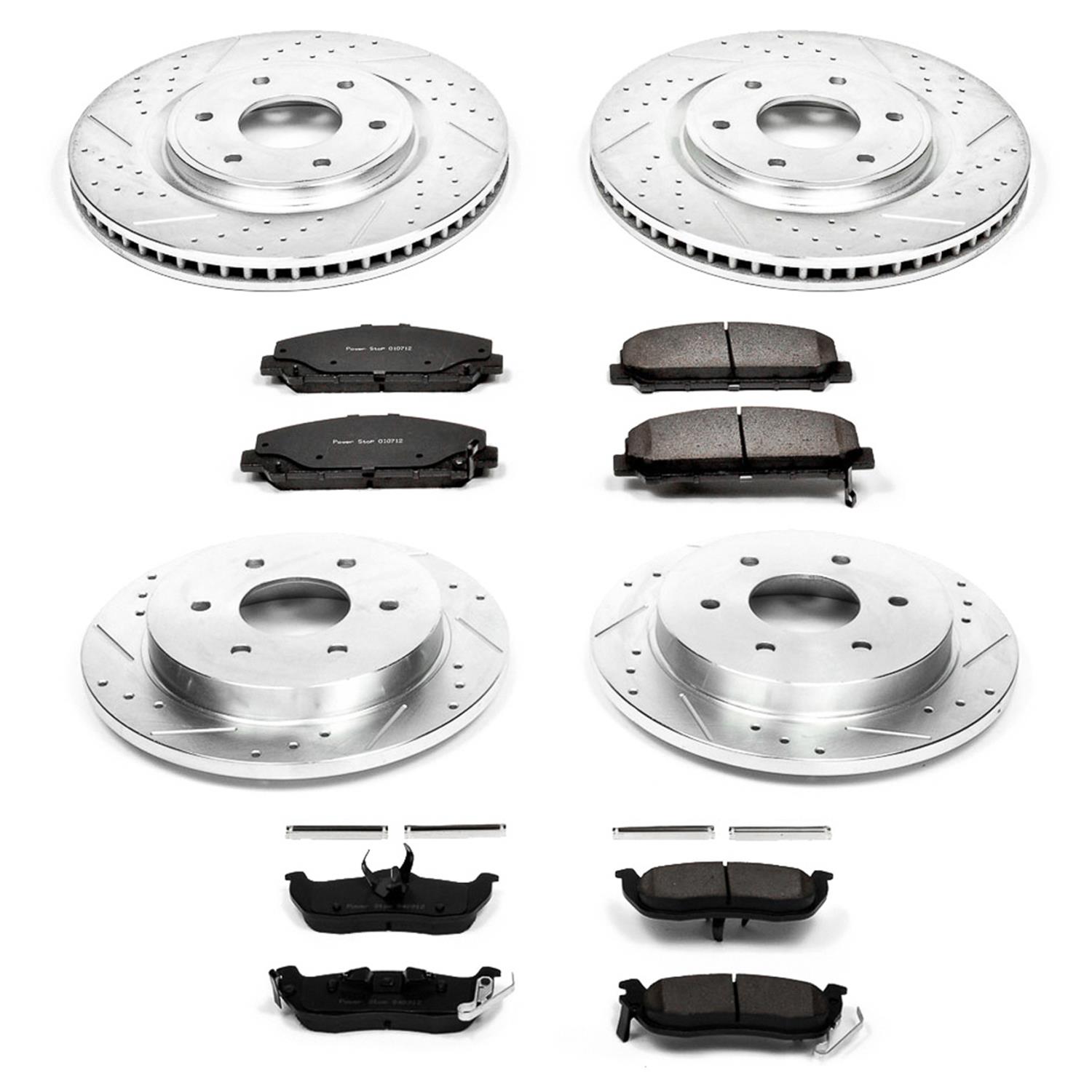 Power Stop 06-07 Infiniti QX56 Front & Rear Z23 Evolution Sport Brake Kit (1x psbK2909, 1x psbK2445) thumbnail 2