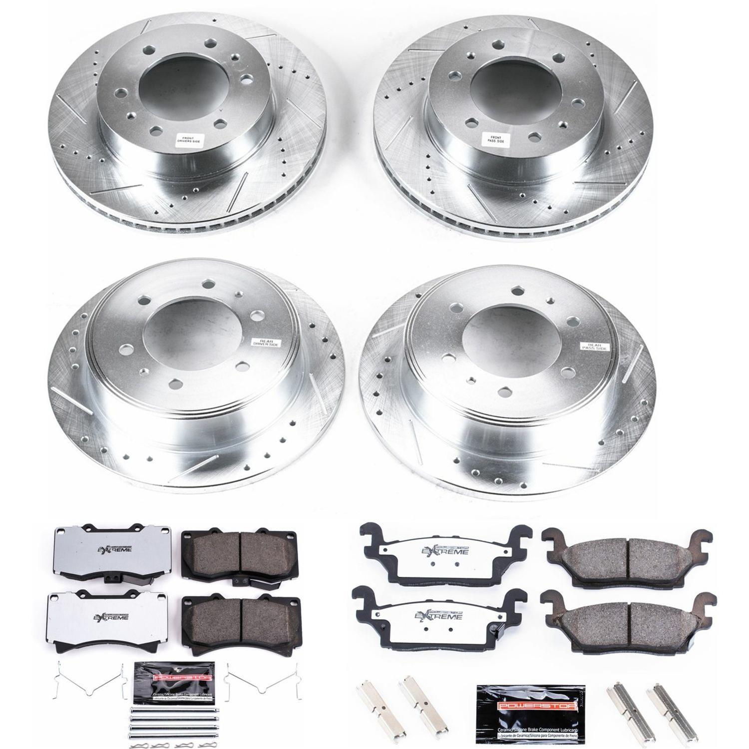 Power Stop 06-10 Hummer H3 Front & Rear Z36 Truck & Tow Brake Kit (1x psbK3035-36, 1x psbK3067-36) thumbnail 3