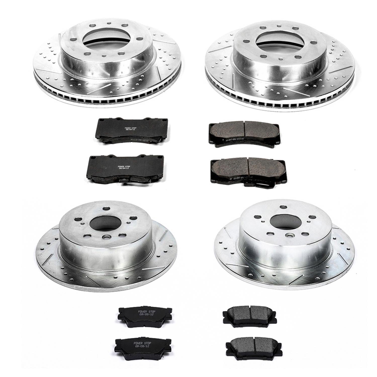 Power Stop 06-10 Hummer H3 Front & Rear Z23 Evolution Sport Brake Kit (1x psbK3067, 1x psbK3035) thumbnail 3