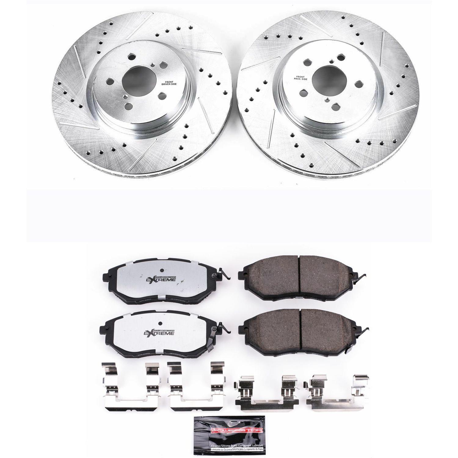 Power Stop 14-18 Subaru Forester Front & Rear Z26 Street Warrior Brake Kit w/Calipers (1x psbK285-26, 1x psbS3348, 1x psbK6978-26, 1x psbS6376) thumbnail 6