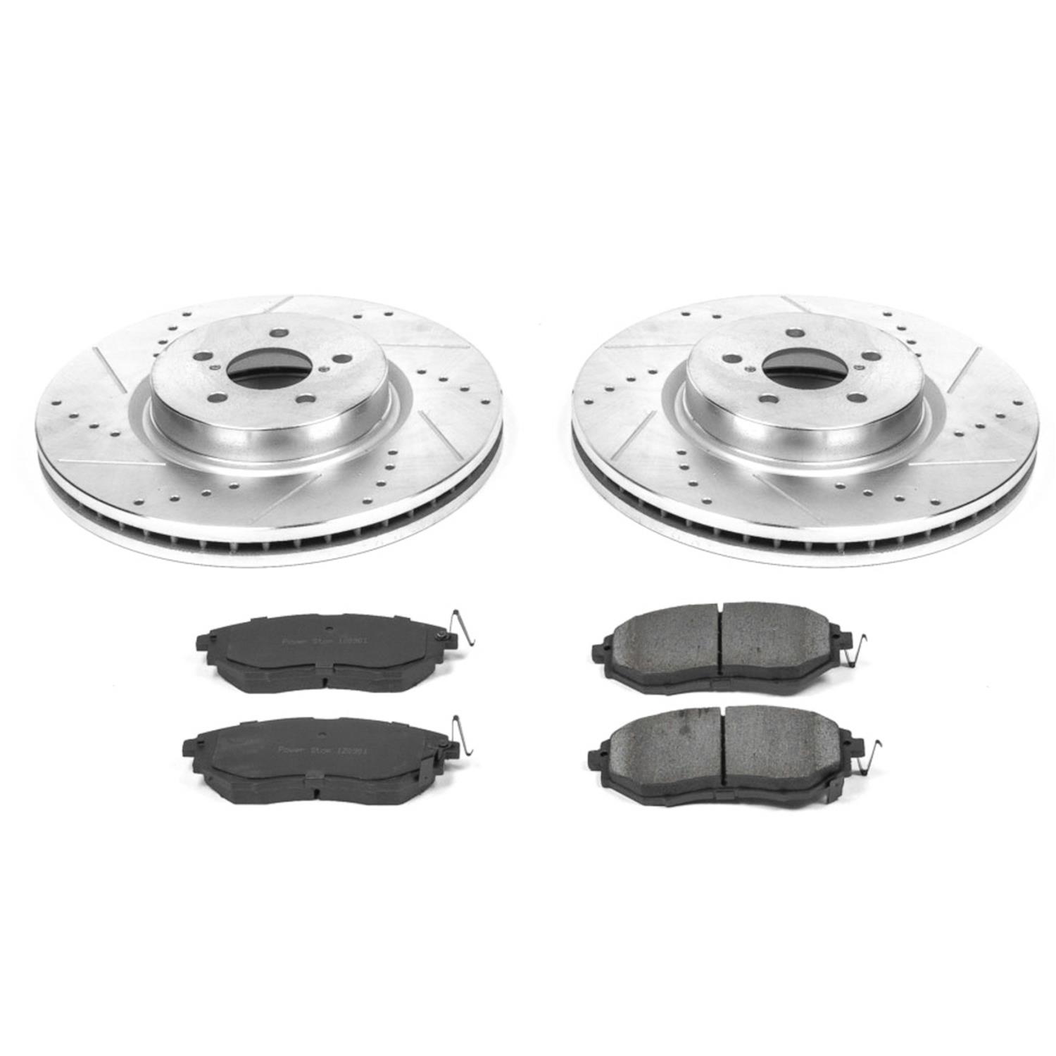 Power Stop 05-09 Subaru Legacy Front & Rear Z23 Evolution Sport Brake Kit (1x psbK285, 1x psbK219) thumbnail 3