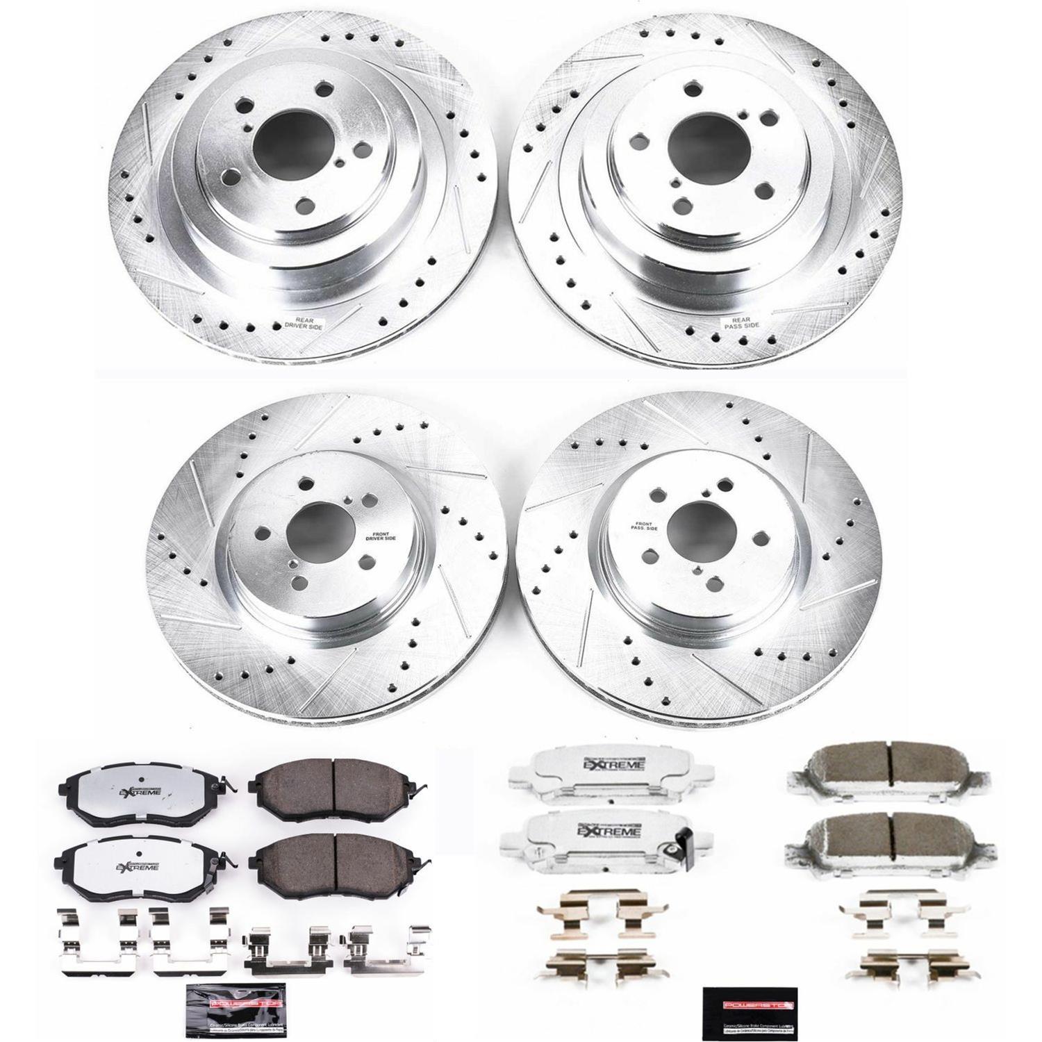 Power Stop 05-09 Subaru Legacy Front & Rear Z26 Street Warrior Brake Kit (1x psbK285-26, 1x psbK219-26) thumbnail 4