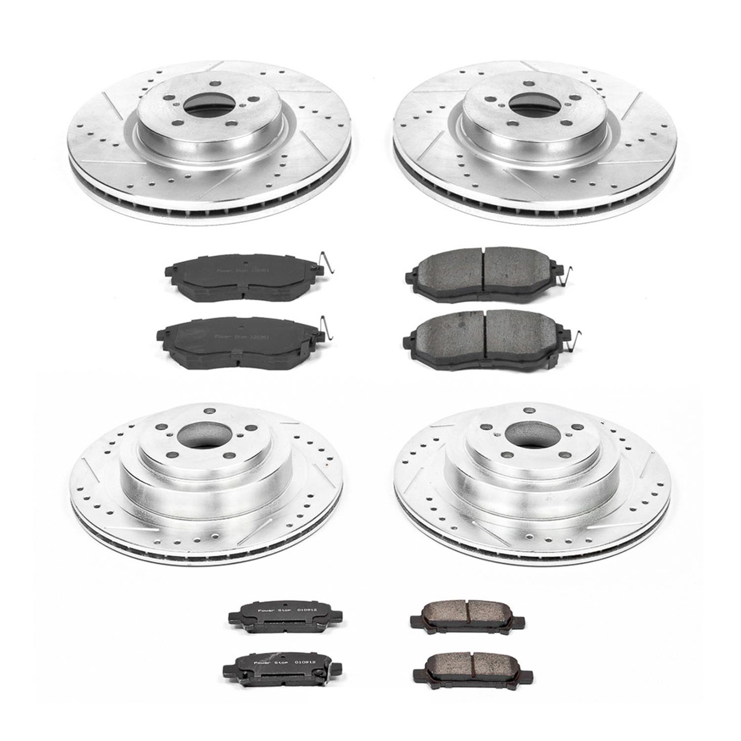 Power Stop 05-09 Subaru Legacy Front & Rear Z23 Evolution Sport Brake Kit (1x psbK285, 1x psbK219) thumbnail 2