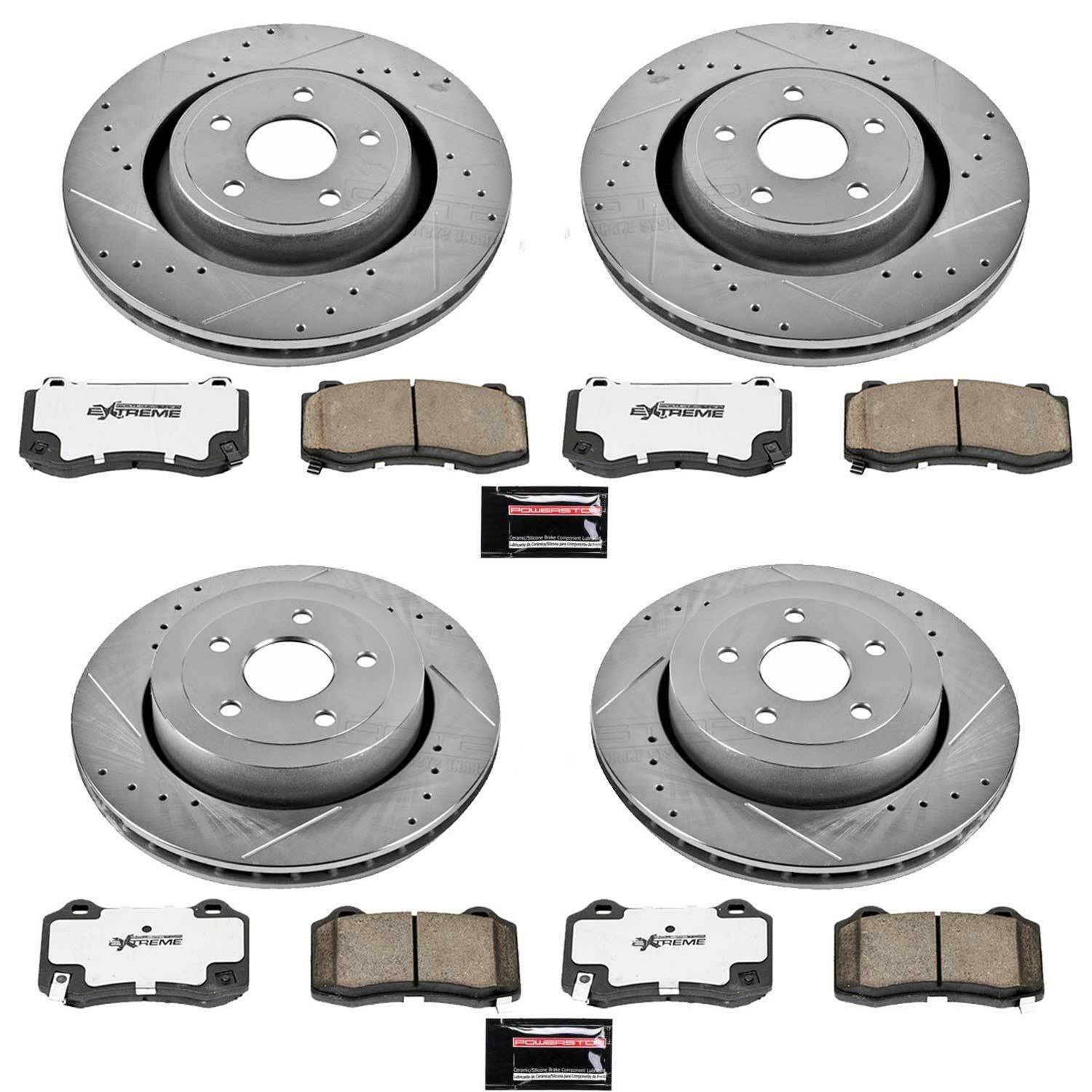 Power Stop 06-10 Jeep Grand Cherokee Front & Rear Z26 Street Warrior Brake Kit (1x psbK2924-26, 1x psbK2949-26) thumbnail 4