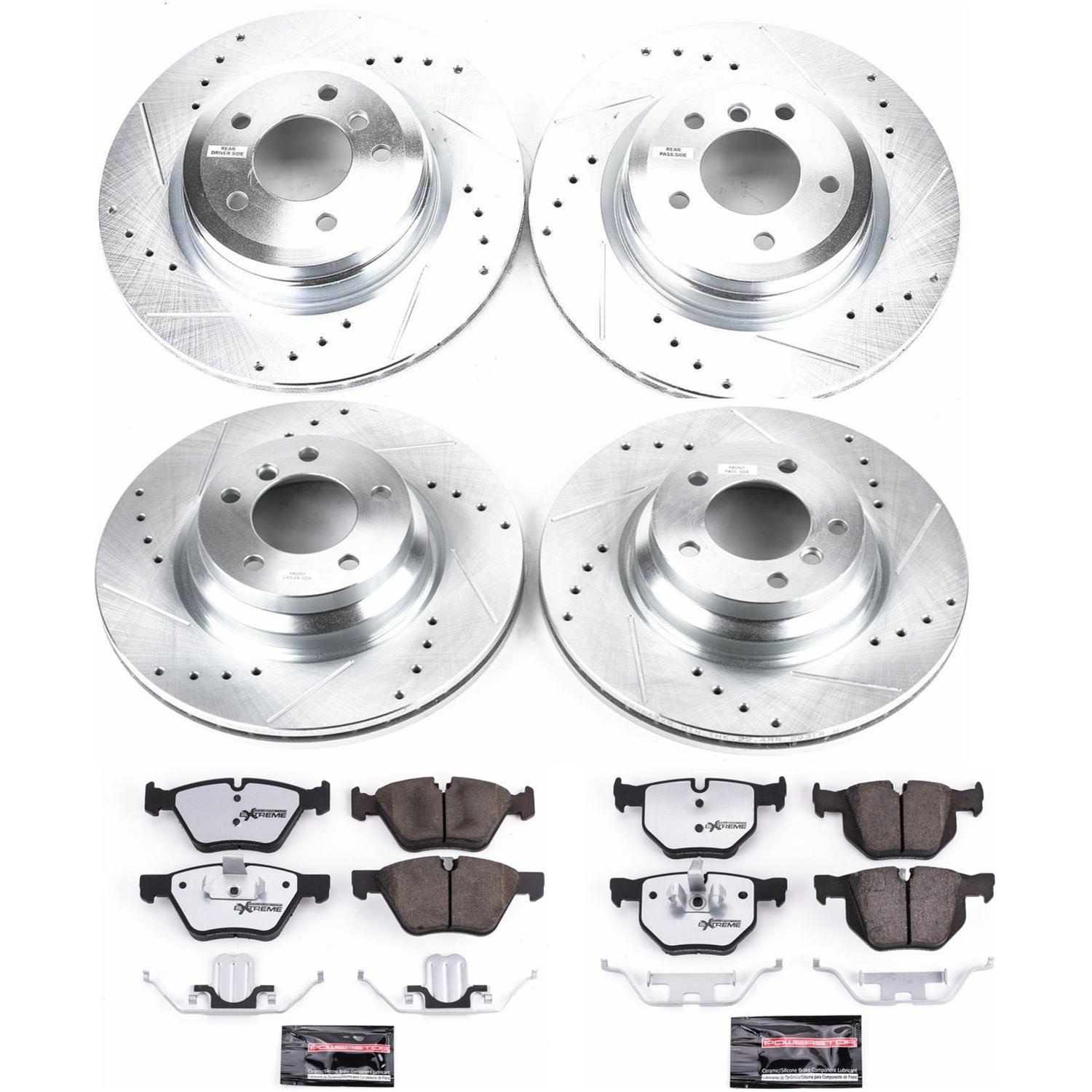 Power Stop 2006 BMW 330i Front & Rear Z26 Street Warrior Brake Kit (1x psbK3077-26, 1x psbK045-26) thumbnail 3
