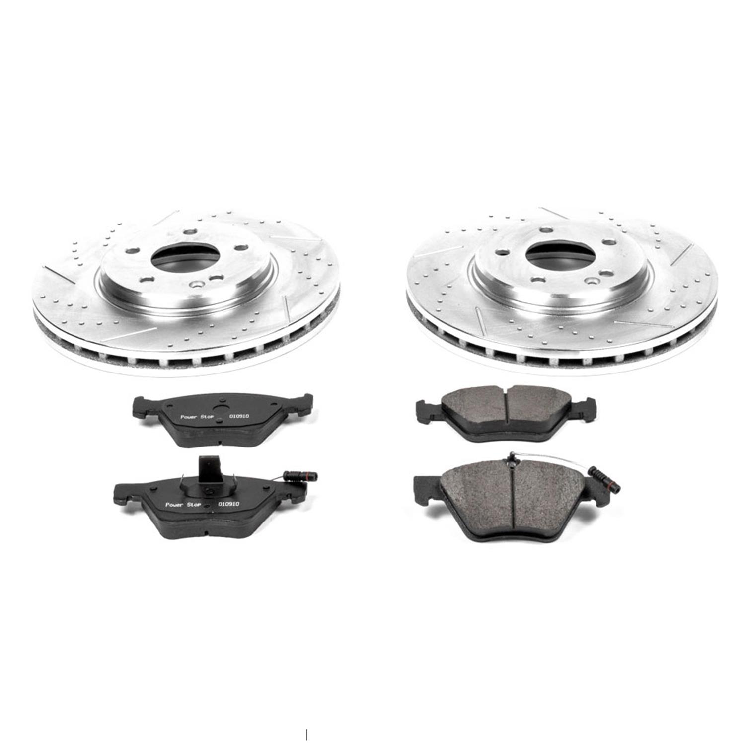 Power Stop K2923 Front Z23 Evolution Brake Kit with Drilled/Slotted Rotors and Ceramic Brake Pads 