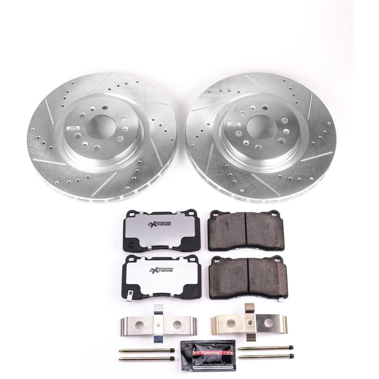 Power Stop 04-07 Cadillac CTS Front & Rear Z26 Street Warrior Brake Kit (1x psbK2944-26, 1x psbK2945-26) thumbnail 9