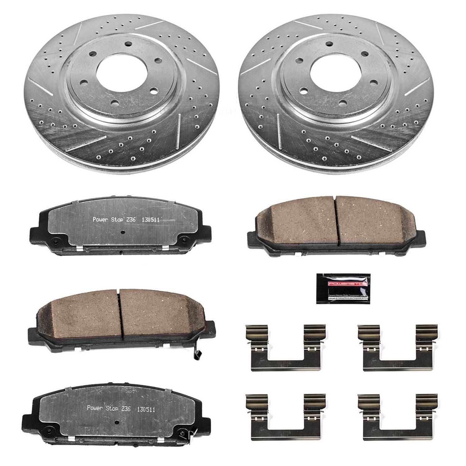 Power Stop 08-10 Infiniti QX56 Front & Rear Z36 Truck & Tow Brake Kit (1x psbK2961-36, 1x psbK2445-36) thumbnail 3
