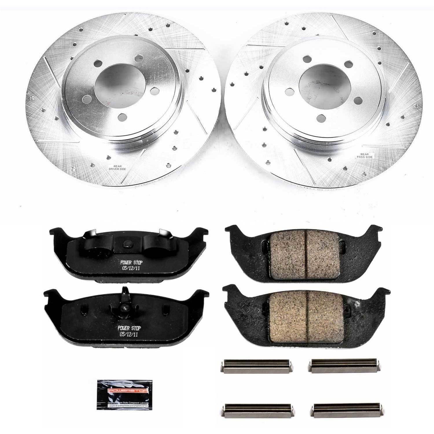 Power Stop 03-05 Lincoln Aviator Front & Rear Z23 Evolution Sport Brake Kit (1x psbK3025, 1x psbK3024) thumbnail 4
