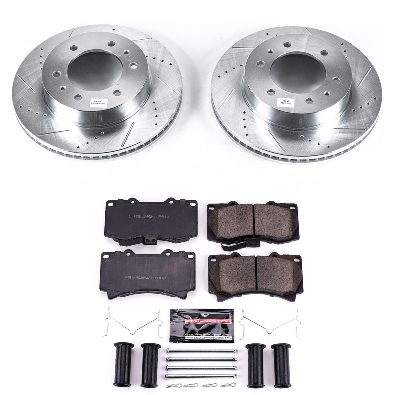 Power Stop 06-10 Hummer H3 Front & Rear Z23 Evolution Sport Brake Kit (1x psbK3067, 1x psbK3035) thumbnail 2