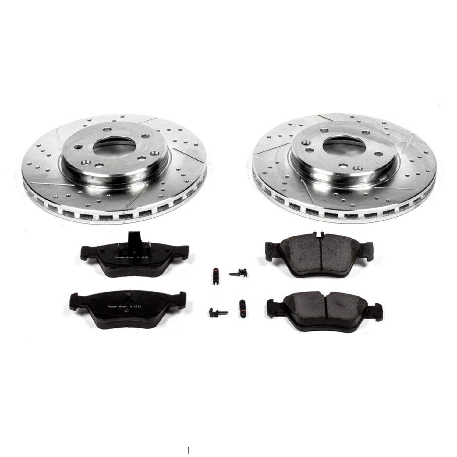 Power Stop 99-00 Mercedes-Benz C230 Front Z23 Evolution Sport Brake Kit w/Calipers (1x psbK3047, 1x psbS1876) thumbnail 5