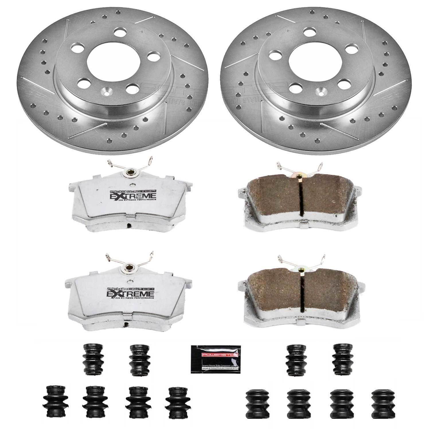 Power Stop 00-06 Audi TT Quattro Front & Rear Z26 Street Warrior Brake Kit (1x psbK3093-26, 1x psbK914-26) thumbnail 8