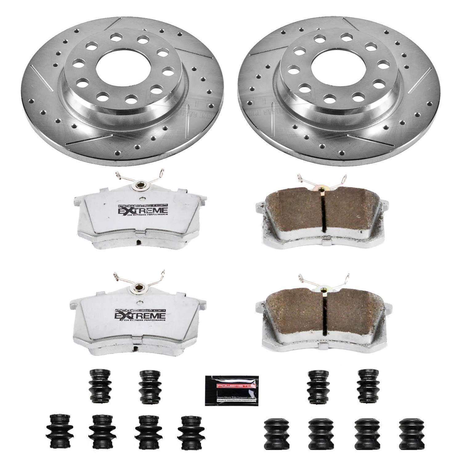 Power Stop 04-06 Audi A4 Quattro Front & Rear Z26 Street Warrior Brake Kit (1x psbK3109-26, 1x psbK528-26) thumbnail 8