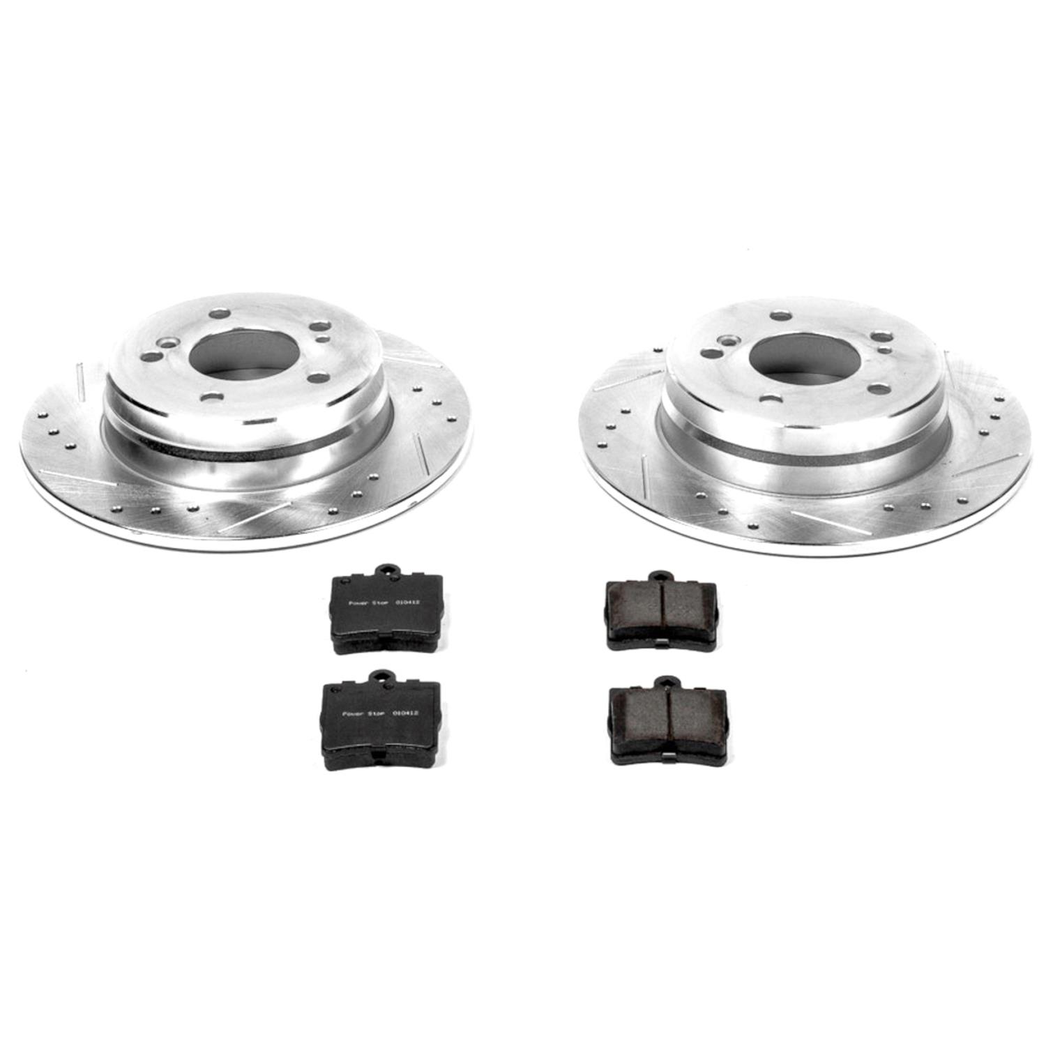 Power Stop 06-08 Mercedes-Benz SLK280 Front & Rear Z23 Evolution Sport Brake Kit (1x psbK368, 1x psbK6702) thumbnail 4