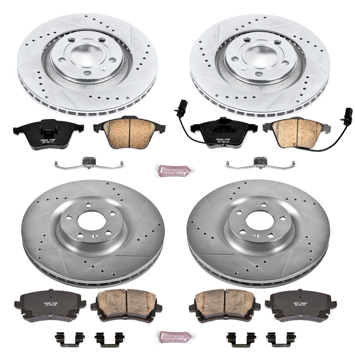 Power Stop 04-09 Audi S4 Front & Rear Z23 Evolution Sport Brake Kit (1x psbK4564, 1x psbK2934) thumbnail 8