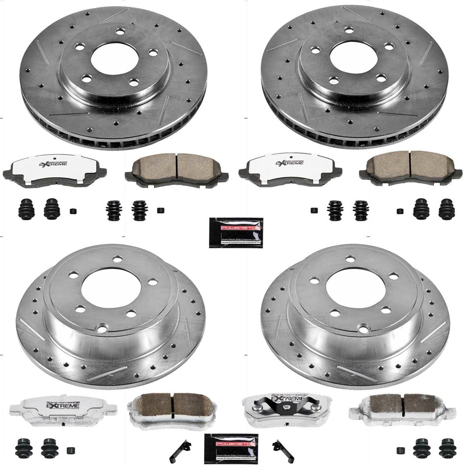 Power Stop 08-17 Mitsubishi Lancer Front & Rear Z26 Street Warrior Brake Kit (1x psbK2992-26, 1x psbK3033-26) thumbnail 4