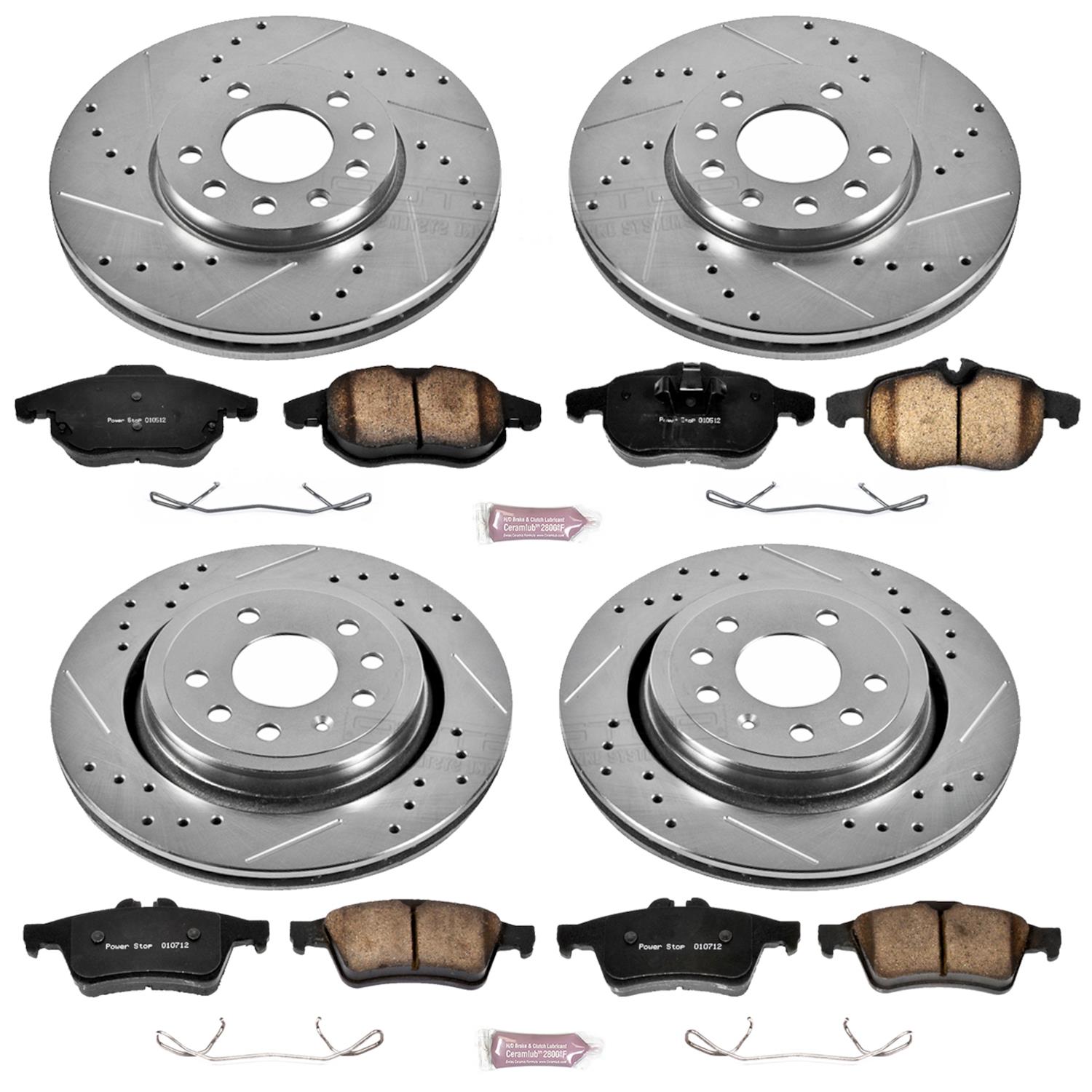 Power Stop 06-07 Saab 9-3 Front & Rear Z23 Evolution Sport Brake Kit (1x psbK978, 1x psbK983) thumbnail 8
