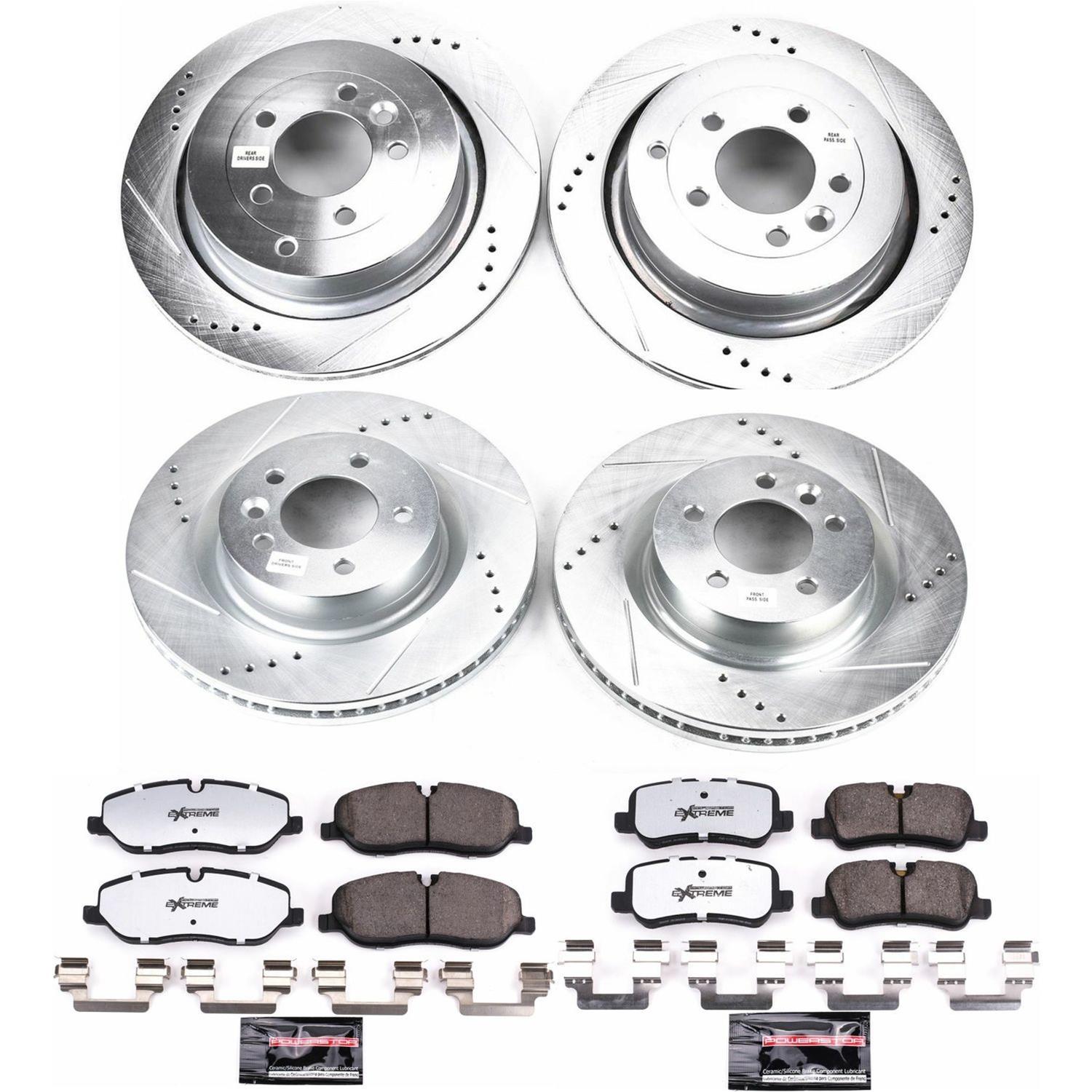 PowerStop Z36 Truck and Tow Brake Upgrade Kits for 2005-2009 LR3 - K4059-36 Pads Rotors, Tow, Cross-Drilled/Slotted Surface, Iron, Zinc Plated, 13.270 in./13.780 in. Diameter, Carbon Fiber Ceramic Pads, Kit thumbnail 3