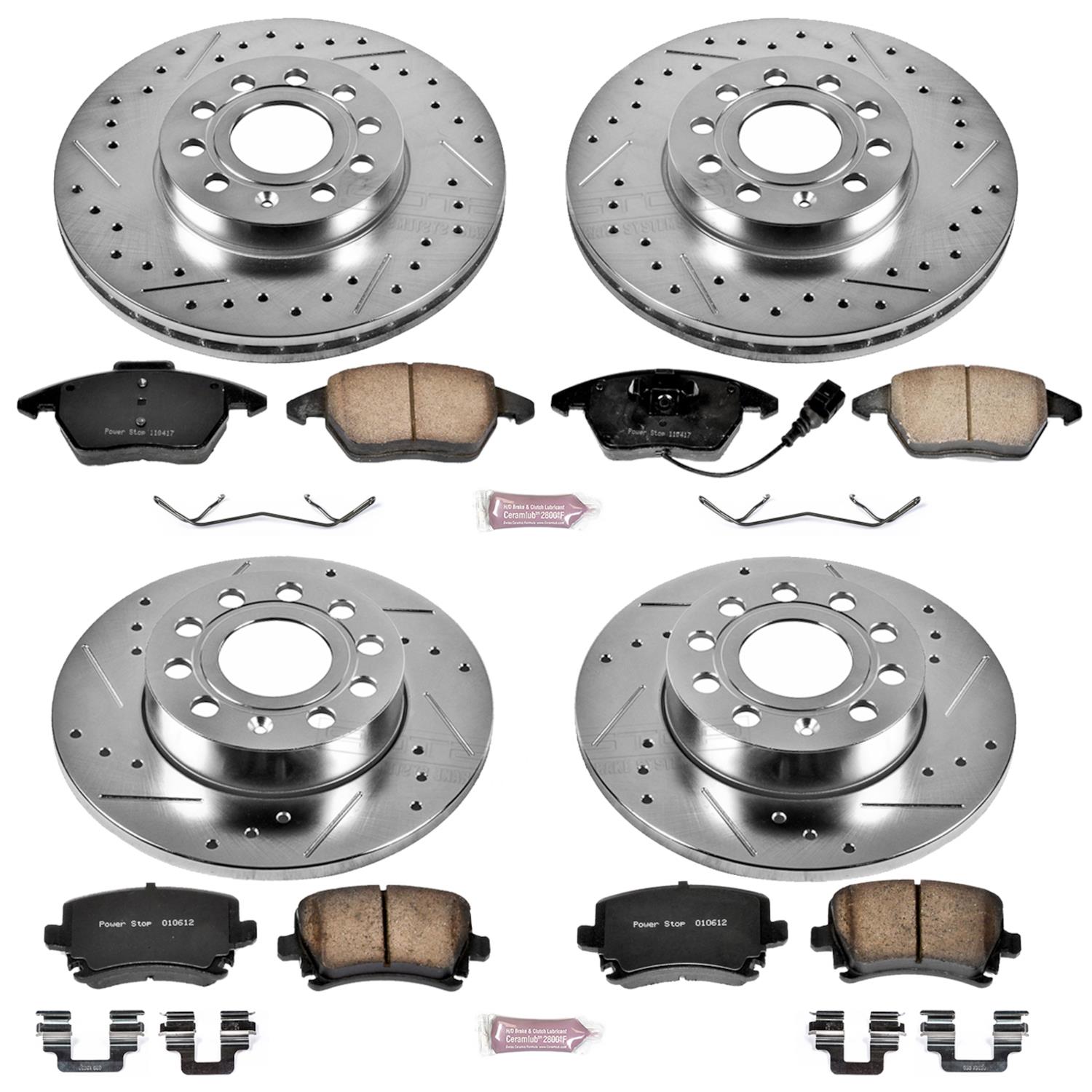 Power Stop 05-10 Volkswagen Jetta Front & Rear Z23 Evolution Sport Brake Kit (1x psbK4623, 1x psbK4627) thumbnail 4